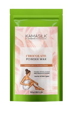 Kamakhya Professional Kamasilk Chocolate Powder Wax - 100g (3.38 Fl Oz) Enriched Fuller's Earth for Instant Hair Removal | Suitable for All Skin Types | Perfect for Smooth Legs, Bikini Line & Underarms