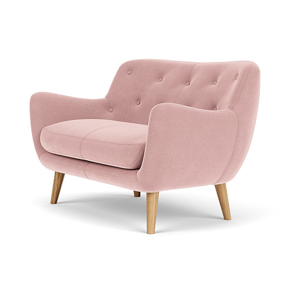 Herman Fabric 2 Seater Sofa - Modern Living Room Couch for Small Spaces, Apartment & Home Decor - Comfortable Loveseat with Soft Upholstery for Relaxing, Entertaining & Cozy Lounging