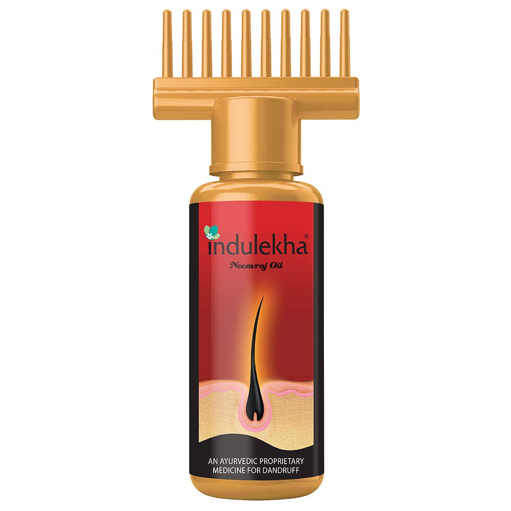 Indulekha Neemraj Oil 50ml - 100% Pure Ayurvedic Hair Oil for Dandruff & Scalp Care | Promotes Hair Growth & Reduces Hair Fall | Perfect for Daily Hair Care Routine & Scalp Massage