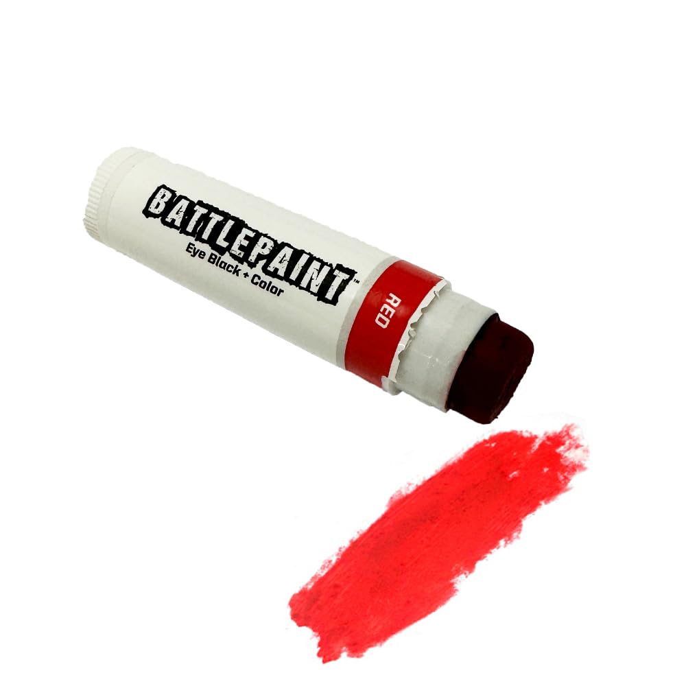 EyeBlack BattlePaint – Bright Red Under Eye Grease for Athletes & Fans – Baseball, Softball, Football – 1 Stick – Perfect for Game Day & Sports Events