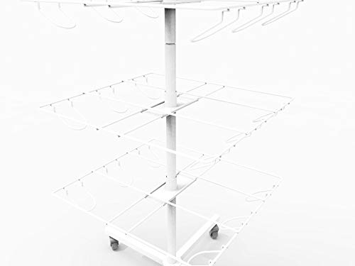FixtureDisplays® Plastic Tub Jar Candy Bin Display Stand - Rotating Bucket Retail Rack with Metal Base (101254) - Perfect for Candy Stores, Supermarkets & Retail Displays