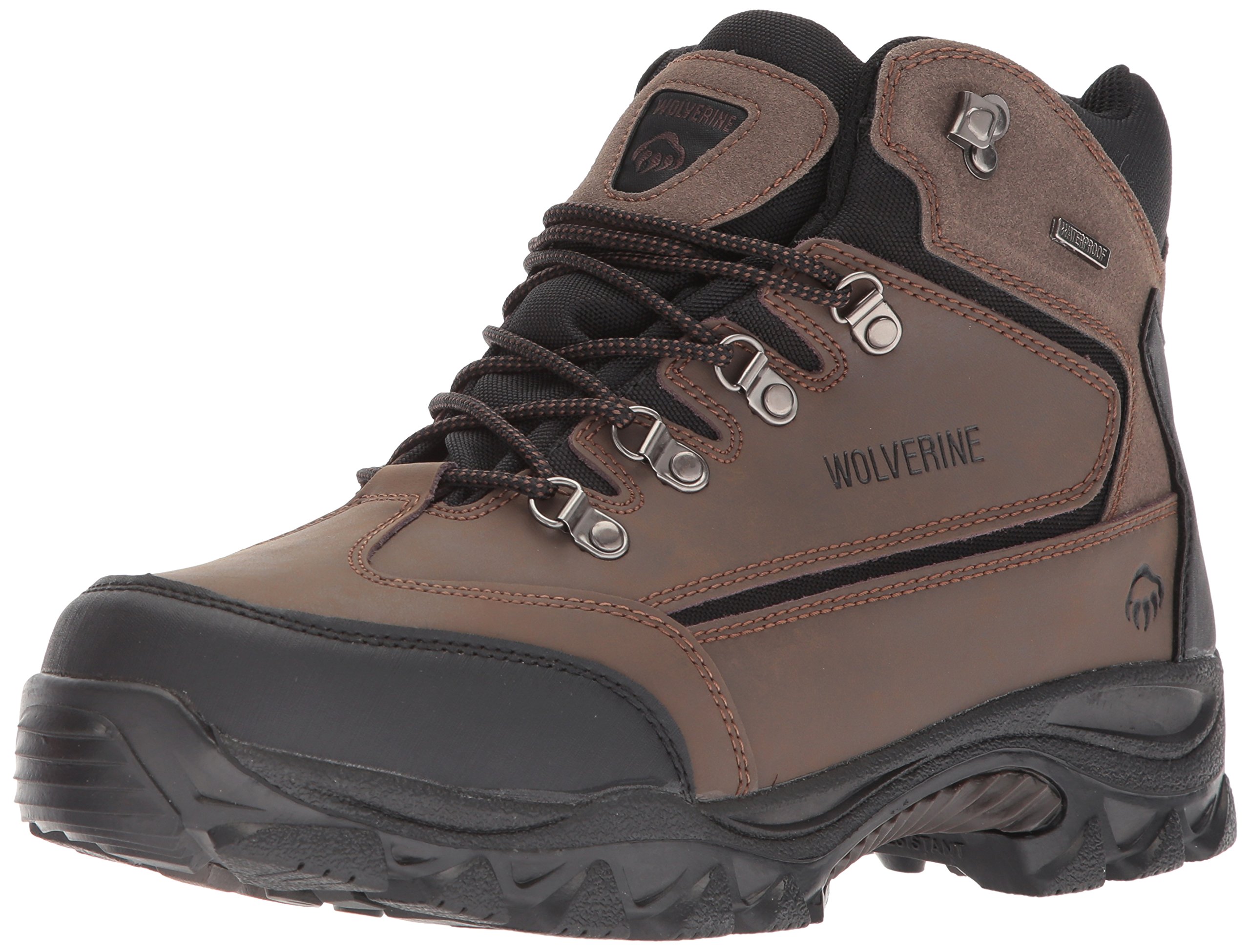 Wolverine Men's Spencer Waterproof Hiking Boots - Durable Leather Outdoor Boots for Trekking & Camping | Perfect for Mountain Trails, Backpacking & Everyday Wear