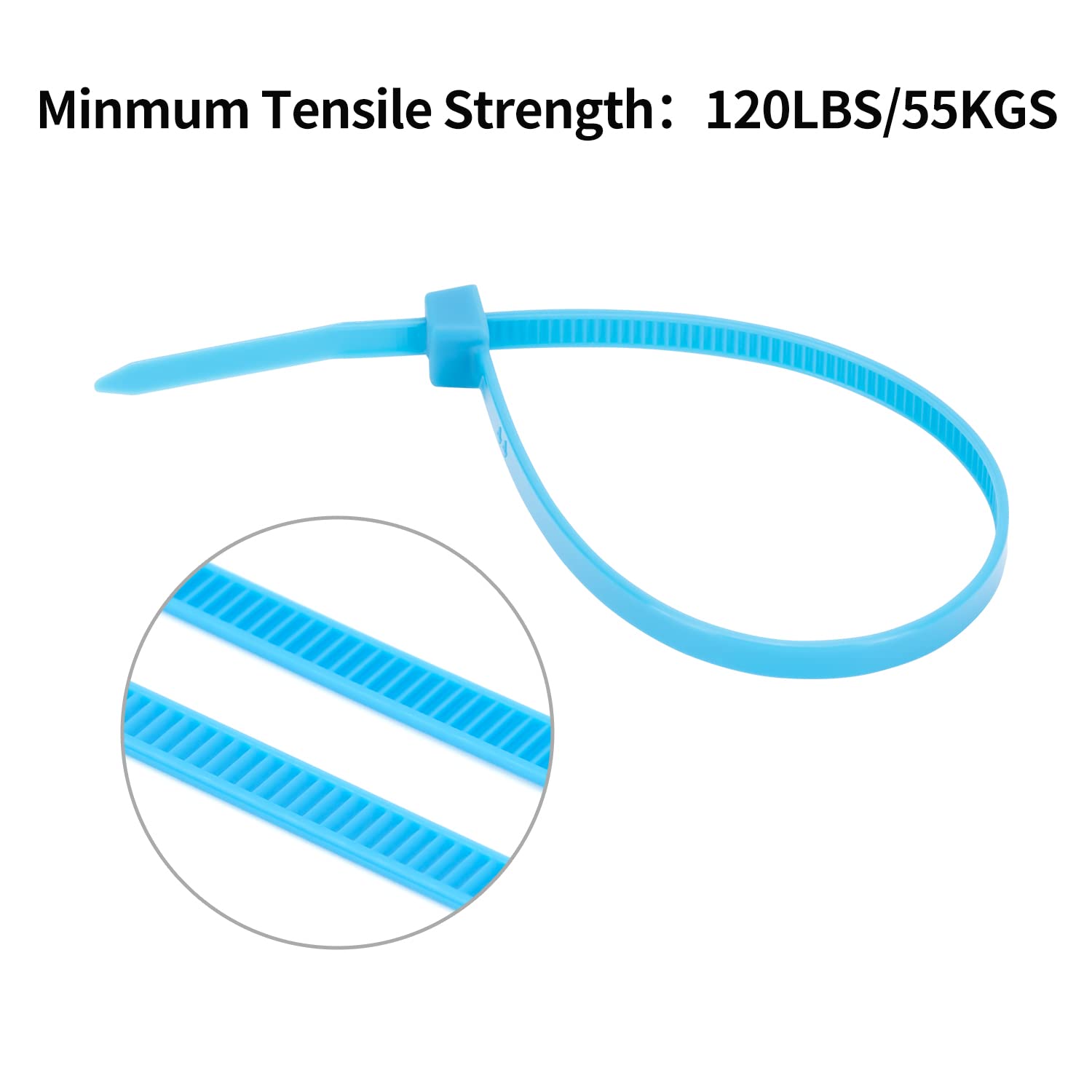 XINGO 100-Pack 10-Inch Heavy Duty Cable Zip Ties - 120 lbs Tensile Strength, Self-Locking Plastic Wire Ties for Indoor & Outdoor Use (White) - Perfect for Organizing Cables, Bundling Wires, and Securing Items in Home, Office, or Garden