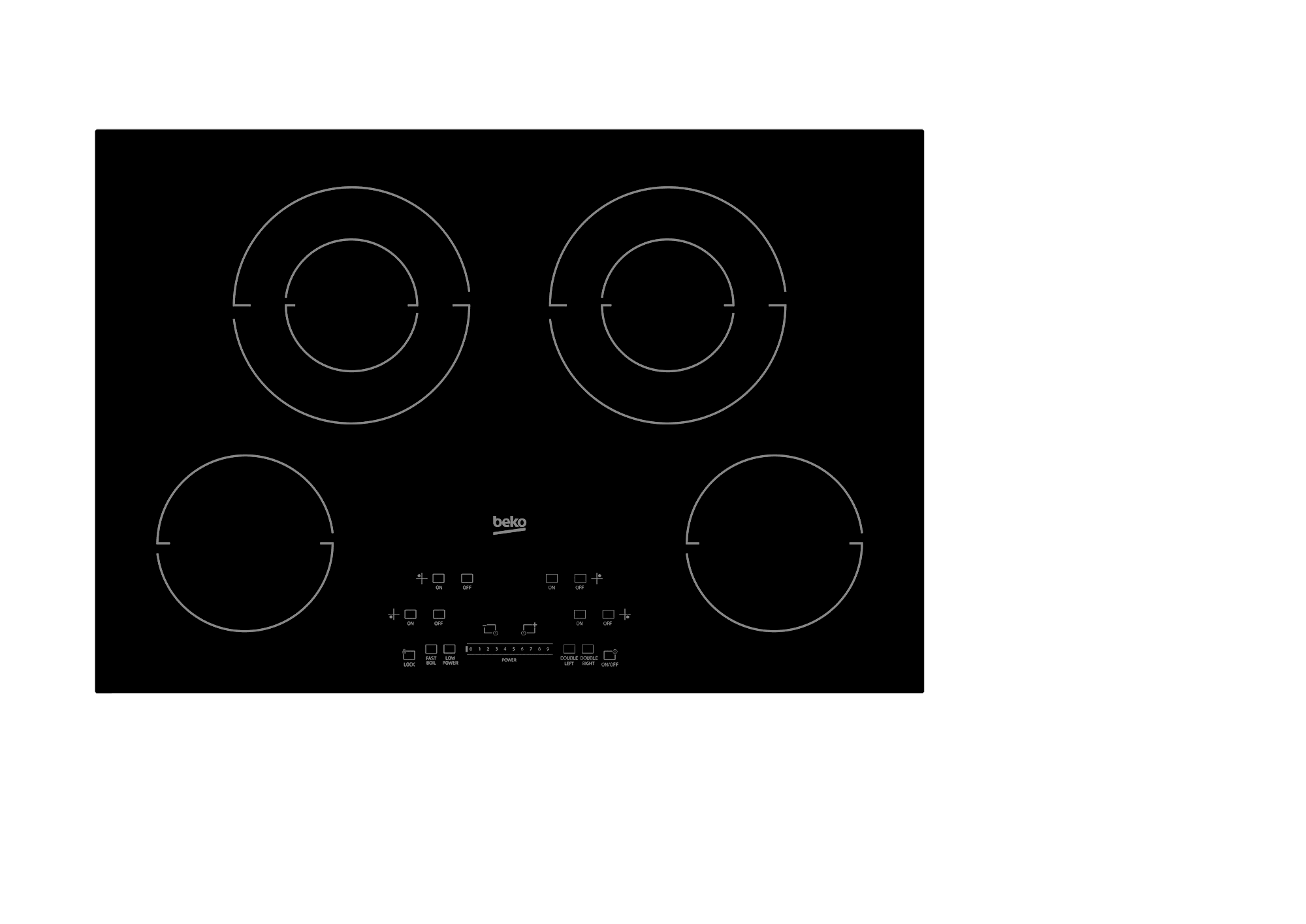 Beko ECTM30102 30-Inch Built-In Electric Cooktop with 4 Burners, Touch Control - Perfect for Modern Kitchens, Cooking Enthusiasts & Home Chefs