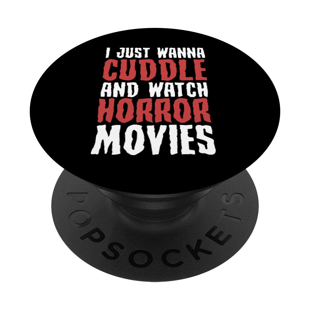 Funny Scary PopSockets Swappable PopGrip - Perfect for Cuddling & Watching Horror Movies | Cute Phone Grip for Horror Fans