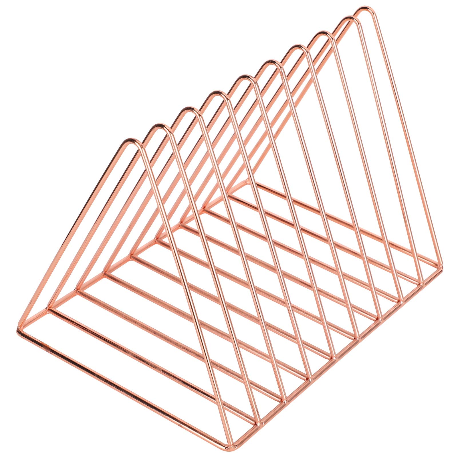 Portable Desktop File Organizer - Hollow Triangle Book Stand for School & Office | Welding Electroplating Process | Compact File Storage Rack for Books, Documents & Stationery | Perfect for Study, Work & Home Organization