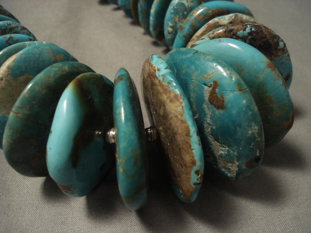 848g Largest Vintage Navajo Native American Jewelry - Authentic Royston Turquoise Necklace | Perfect for Southwest Style, Boho Fashion & Cultural Gift Giving