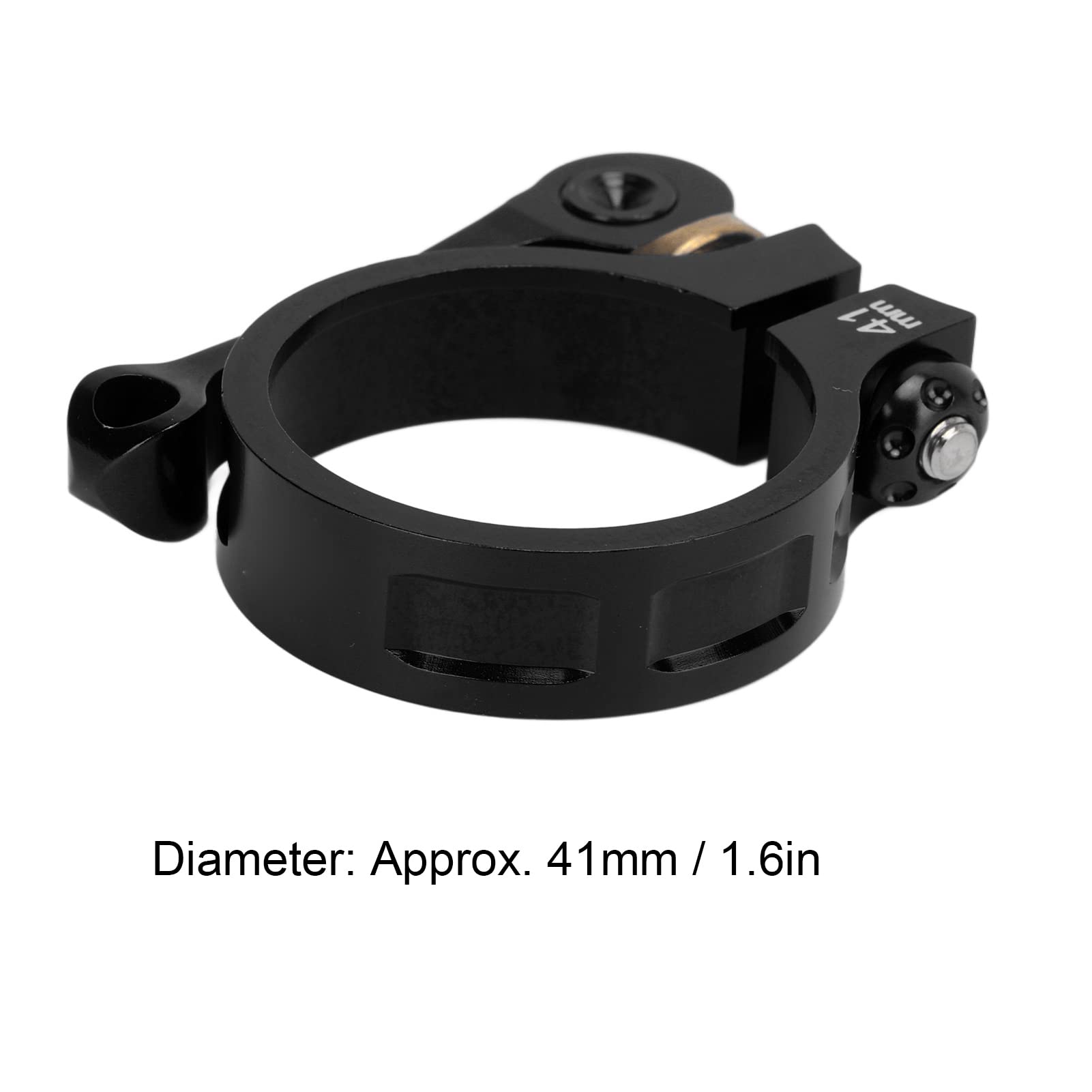 Dilwe 41mm Seat Post Clamp - CNC Aluminum Alloy Quick Release Bicycle Seatpost Collar for MTB Road Bike (Black) | Perfect for Mountain Biking, Cycling & Bike Maintenance