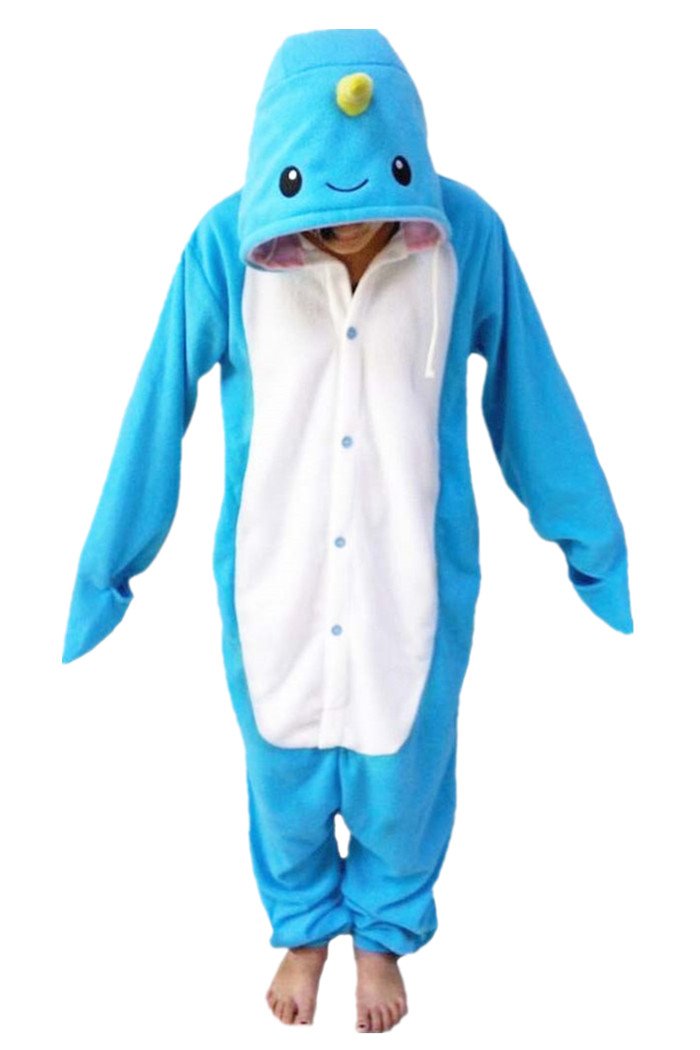 WOTOGOLD Narwhal Unisex Adult Pajamas - Animal Cosplay Costume for Halloween, Christmas Parties & Themed Events