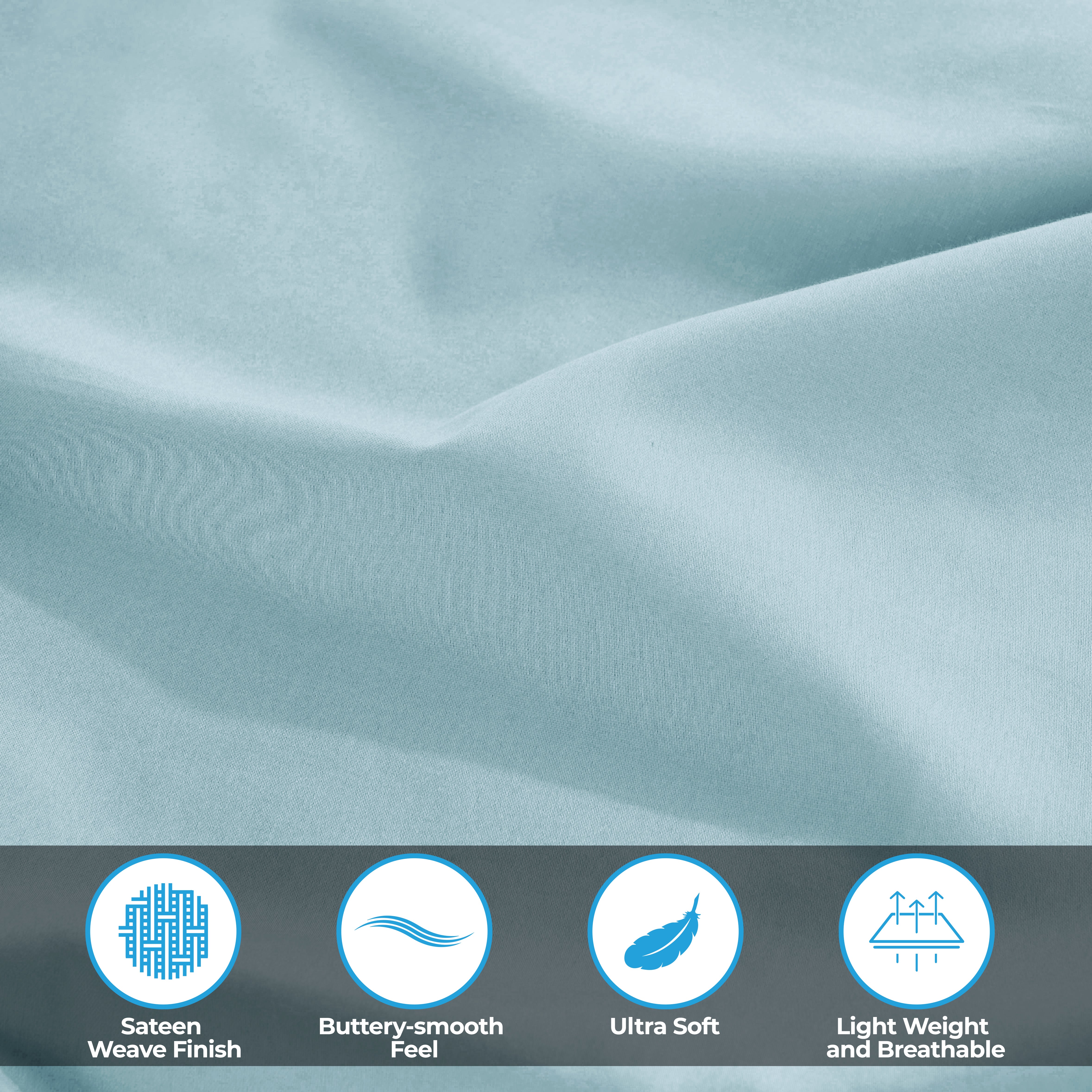 Premium 300 Thread Count Egyptian Cotton Bed Sheet Set - Soft, Breathable & Durable for Ultimate Comfort - Perfect for Luxury Bedrooms & Hotels
