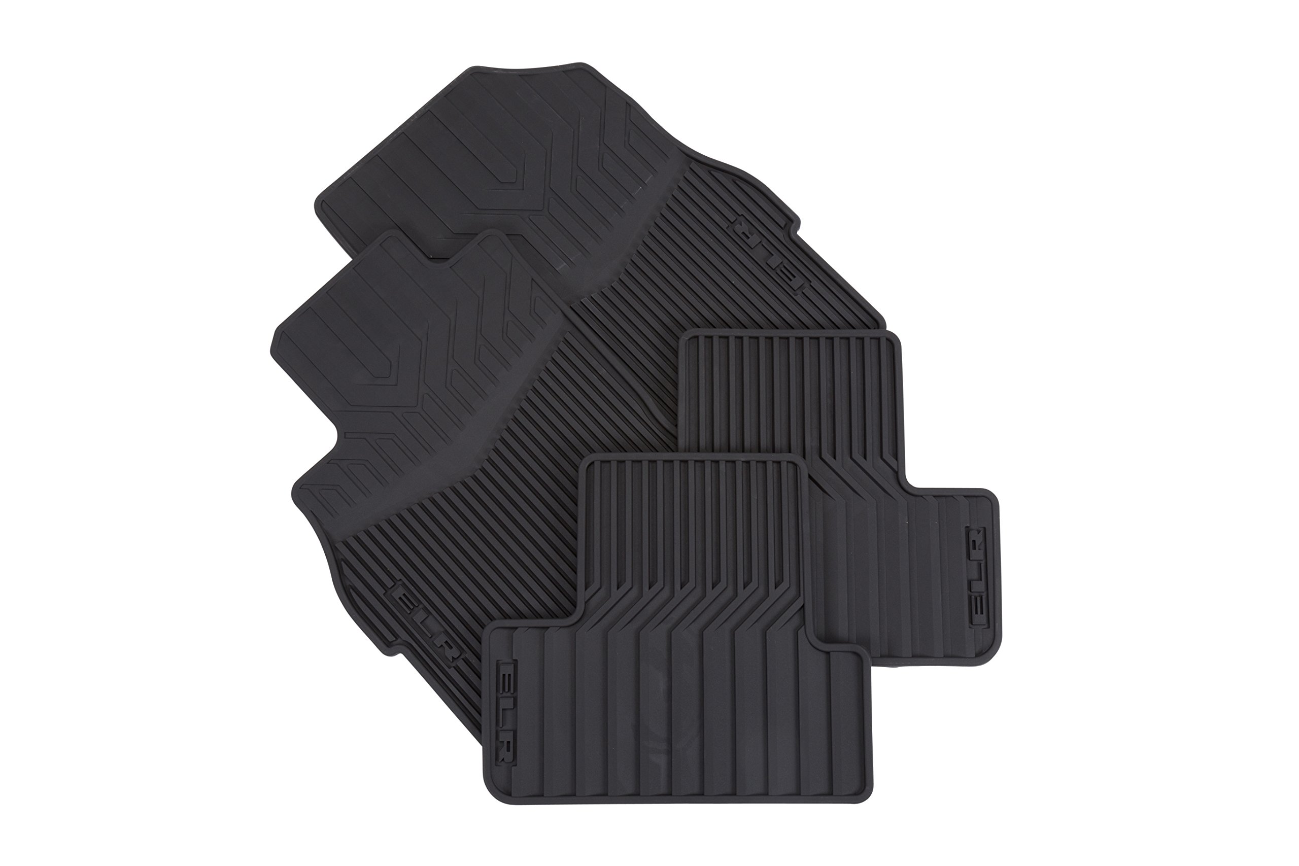 Premium All-Weather Front & Rear Car Floor Mats - Heavy Duty Black Rubber with ELR Logo - Perfect for SUVs, Trucks & Sedans - Waterproof & Mud Protection for All Seasons