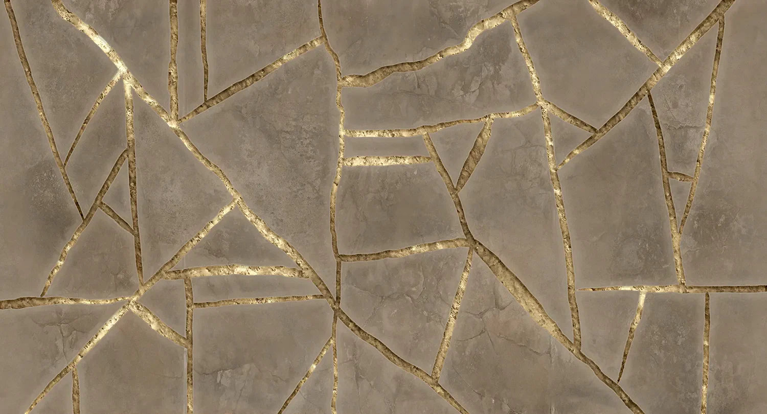 Dusk Kintsugi Wall Art - Japanese Gold Repair Ceramic Decor for Home & Office - Perfect for Living Room, Bedroom, or Meditation Space