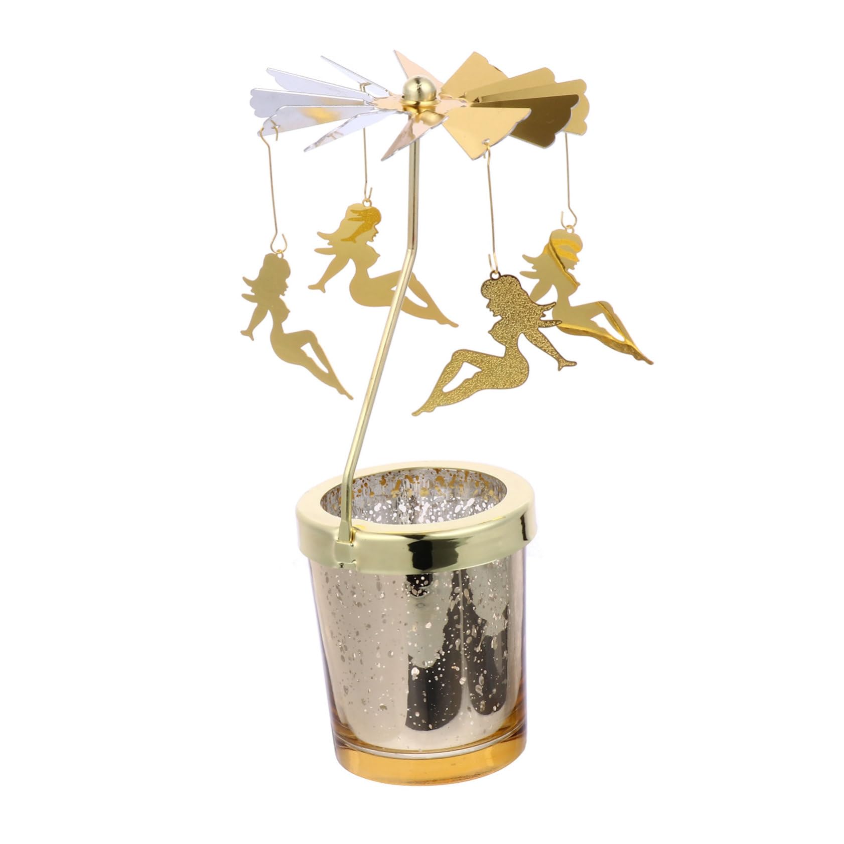 1 Pc Swivel Glass Candle Holder - Rotating Glass Candle Stand for Home Decor, Wedding Centerpieces & Romantic Dinner Ambiance - Creative Candlestick Holder for Tabletop Decorations