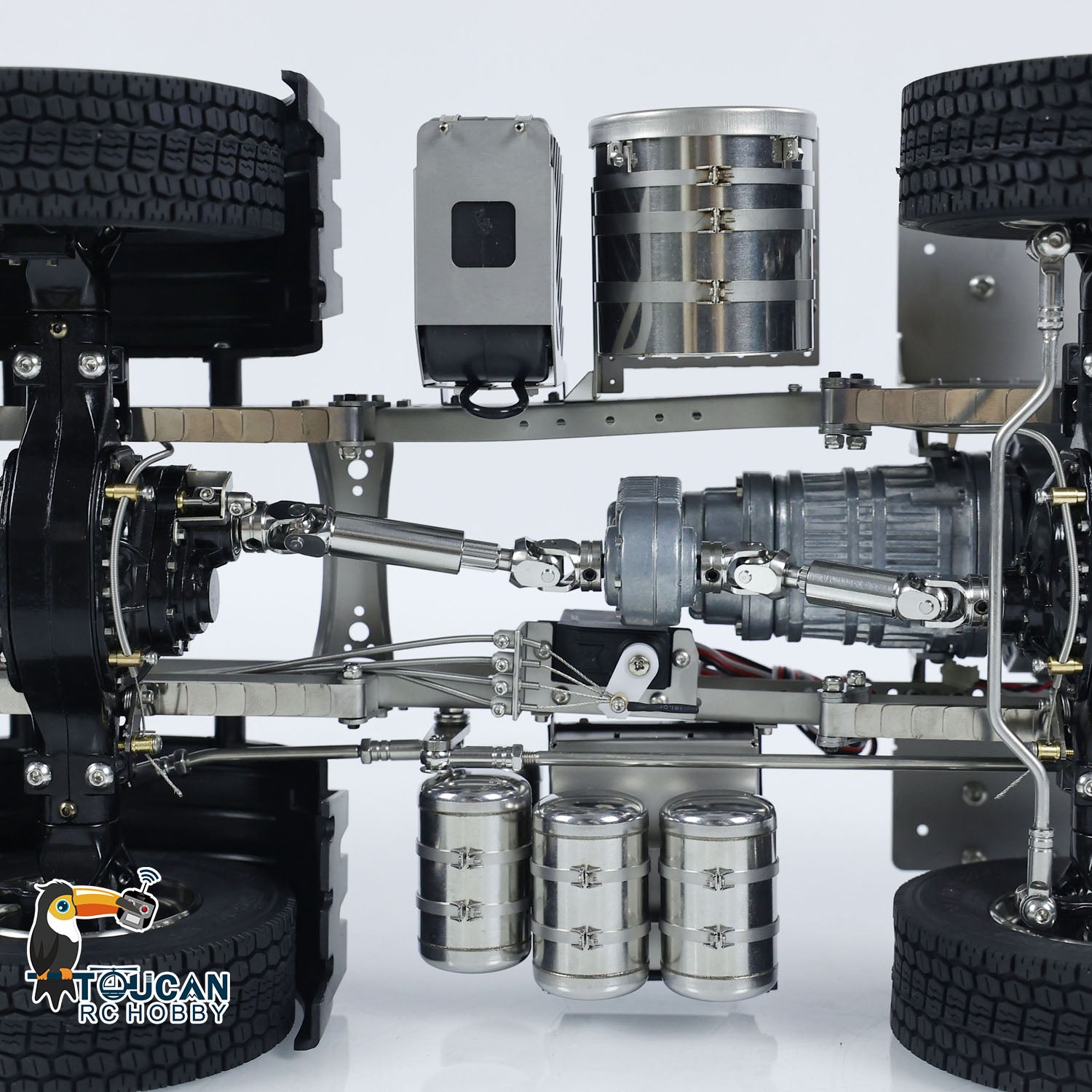 1/14 Scale 8x8 Metal Chassis for RC Tractor Truck - Compatible with R73 & R62 Electric Cars - DIY Simulation Spare Parts Accessory - Perfect for Off-Road Racing and RC Vehicle Customization