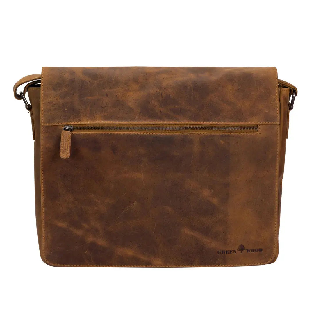 Premium Genuine Leather Laptop Bag for Men & Women - 15.6 Inch Business Briefcase with USB Charging Port - Perfect for Office, Travel & Work Commute