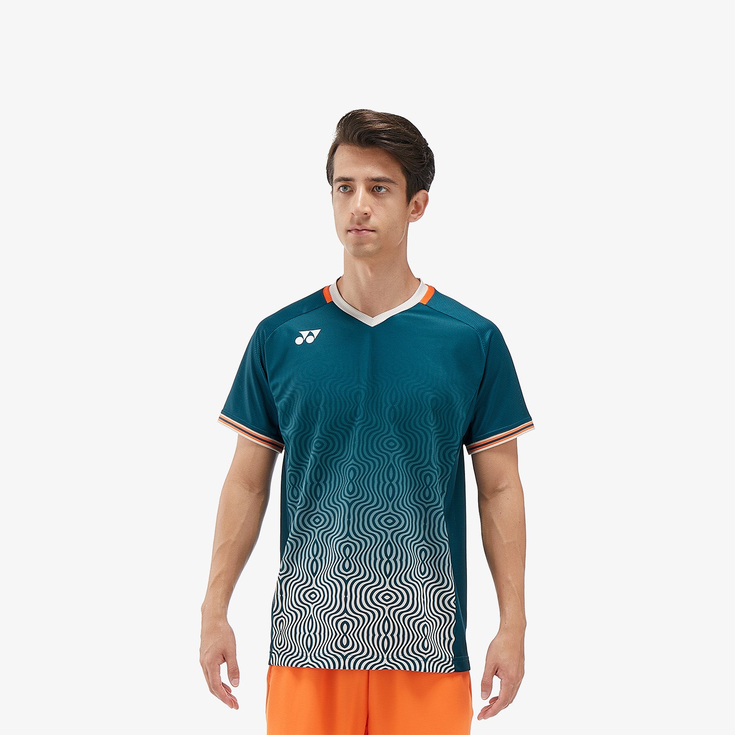 Yonex Men's Crew Neck Tournament Tennis Shirt 10567NSK (Night Sky) - Breathable Quick-Dry Performance Top for Competitive Play & Training