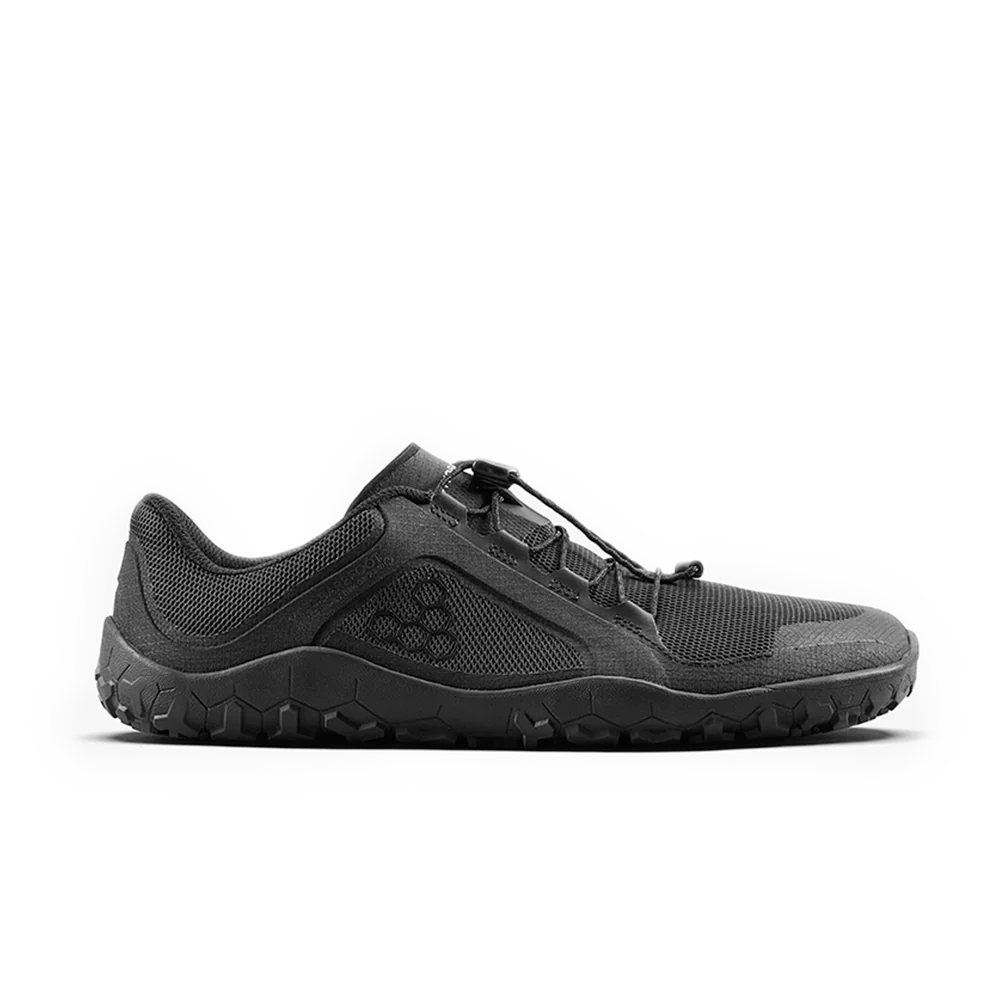 Vivobarefoot Primus Trail FG 3.5 Men's Barefoot Shoes - Obsidian Color | Lightweight & Flexible Hiking Footwear for Outdoor Adventures & Trail Running