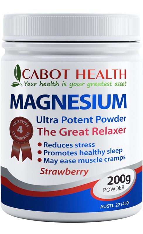 Premium Cabot Health Magnesium Ultra Potent Powder Supplement - Supports Muscle Relaxation, Sleep & Stress Relief - Ideal for Athletes, Fitness Enthusiasts & Stress Management