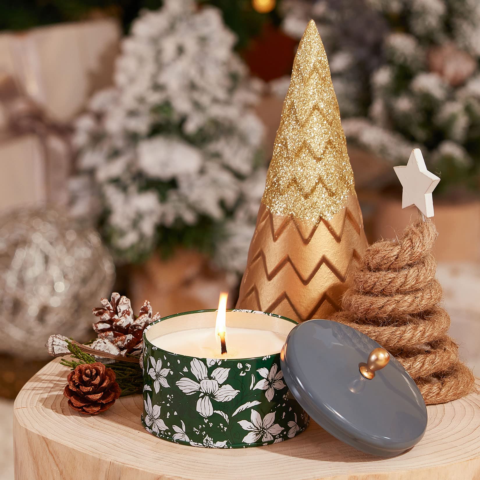 LA JOLIE MUSE Premium Cedarwood Scented Candle - Natural Soy Wax, 35-Hour Burn Time - Holiday Gift & Winter Home Decor for Cozy Evenings, Relaxation & Aromatherapy