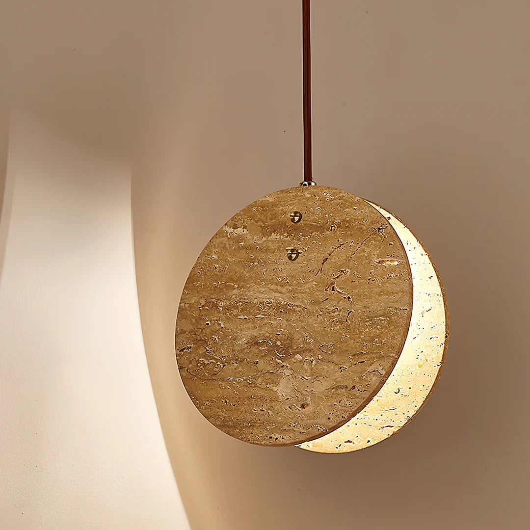 Modern Round Pendant Lamp - Elegant Hanging Ceiling Light Fixture for Living Room, Bedroom & Dining Room | Dimmable LED Lighting for Home Decor & Interior Design