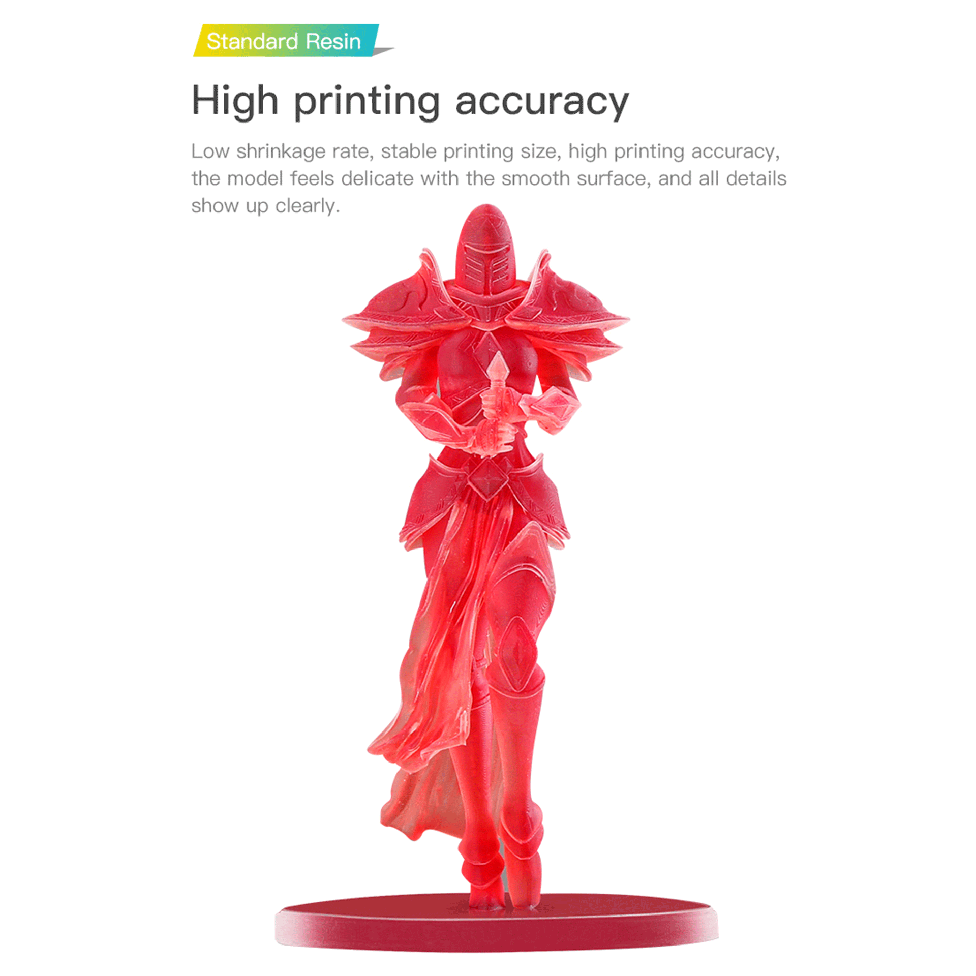 Creality 0.5L & 1L Standard 3D Printing Resin - 405nm UV Sensitive for DLP/SLA Printers - High Precision for Miniatures, Jewelry & Prototyping