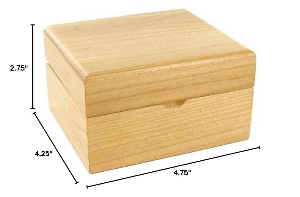Maple Wood Keepsake Box - Handcrafted Memory Storage for Jewelry, Photos & Mementos | Perfect Wedding, Anniversary & Birthday Gift Idea