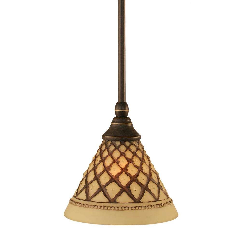 Toltec Lighting 23-DG-7185 Dark Granite Mini Pendant Light with 7