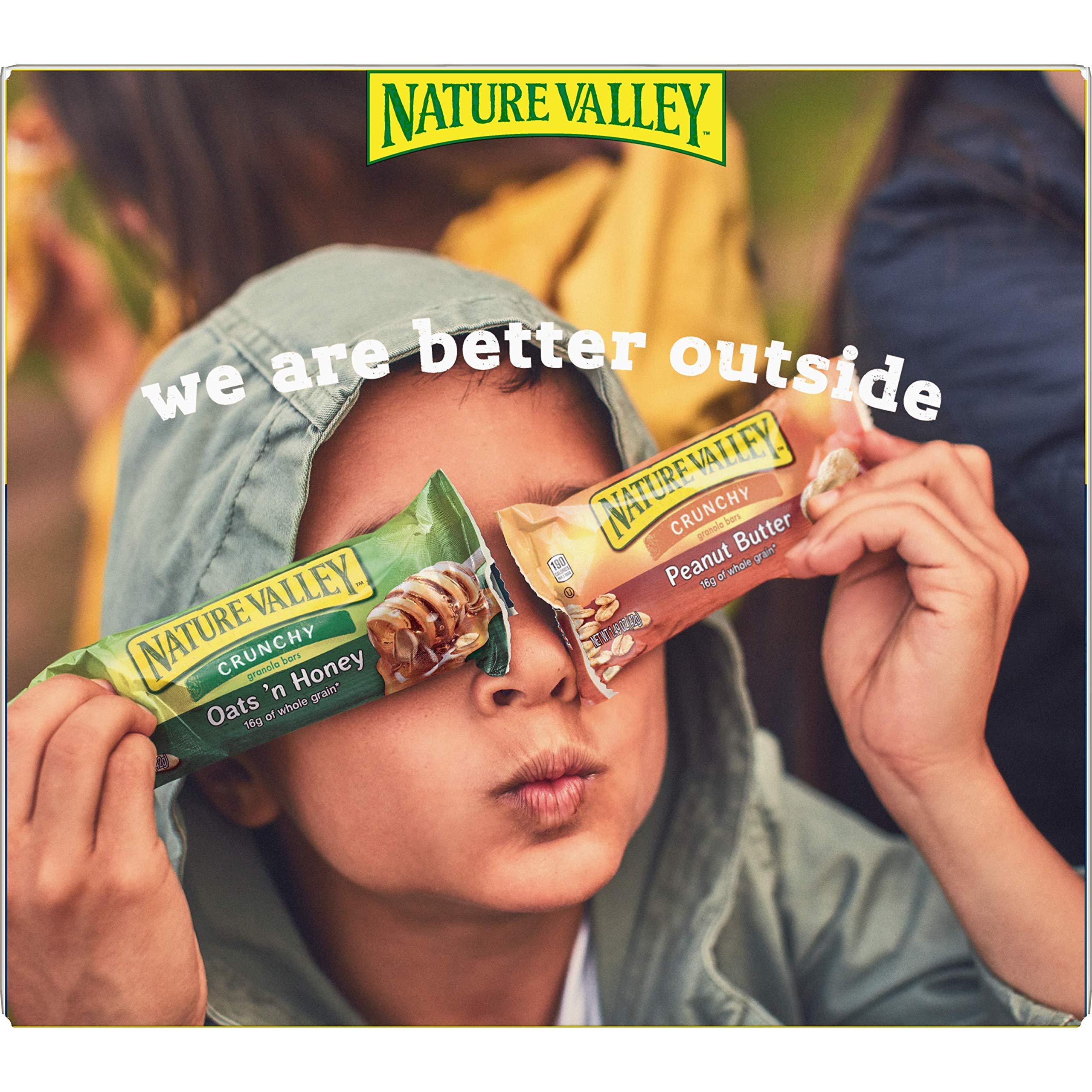 Nature Valley Crunchy Granola Bars Variety Pack - 12 Bars (8.94 OZ, 6 Pouches) | Healthy Snacks for Hiking, Office & School Lunch | Oats & Honey, Peanut Butter & Chocolate Flavors