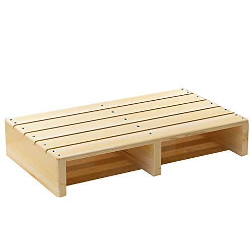 ZAQI Wooden Step Stool for Kids - Sturdy Lightweight Toddler Step Stool for Kitchen, Bathroom & Toilet - 24×12×8 Inches - Perfect for Reaching Sink, Counter & High Places