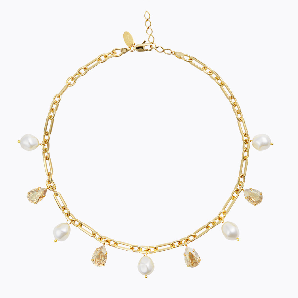 Ayra Pearl & Gold Necklace for Women - Elegant Layered Pendant Jewelry for Party, Wedding & Everyday Wear