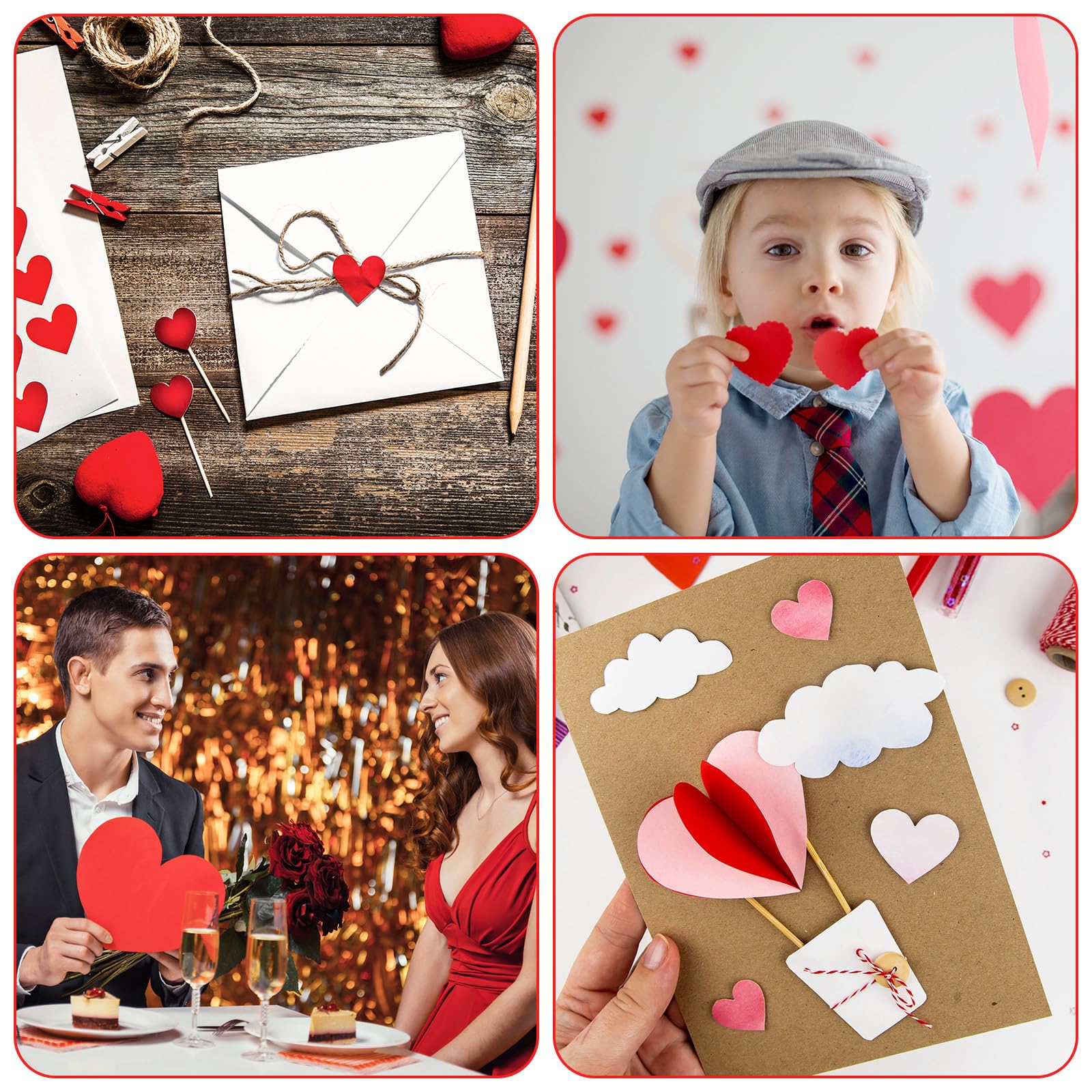 Dispowreath 200 Sheets Valentine's Day Cardstock Paper 8.5 x 11 Inches - Premium Red & Pink Scrapbook Paper for DIY Crafts, Greeting Cards, Invitations, Scrapbooking - Perfect for Valentine's Day Decorations, School Projects, and Party Supplies