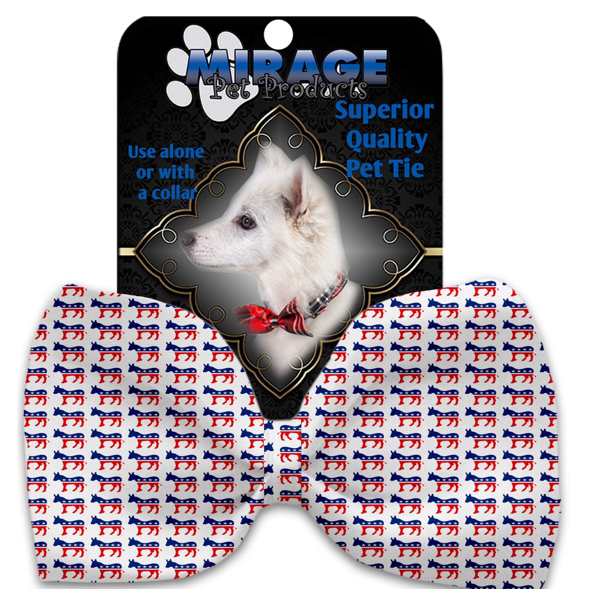 Stylish Democrat Pet Bow Tie Collar Accessory with Velcro - Perfect for Political Events & Pet Parties