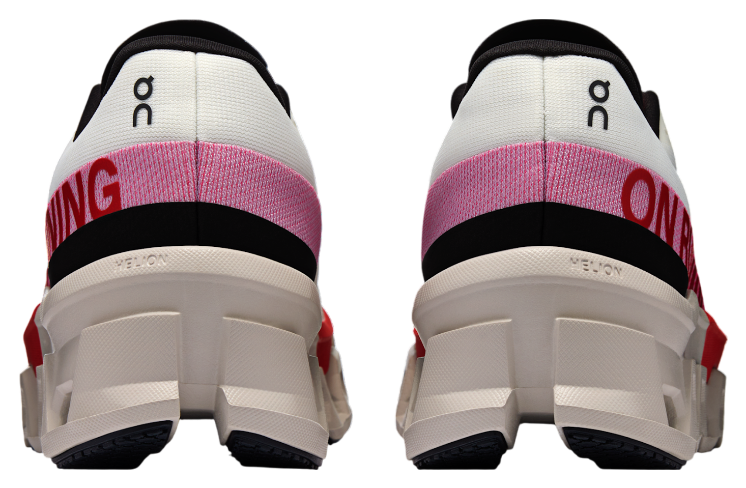 On Running Women's Cloudmonster 2 Running Shoes - Lightweight Cushioned Sneakers for Women in Ivory/Red | Perfect for Jogging, Gym Workouts & Everyday Comfort