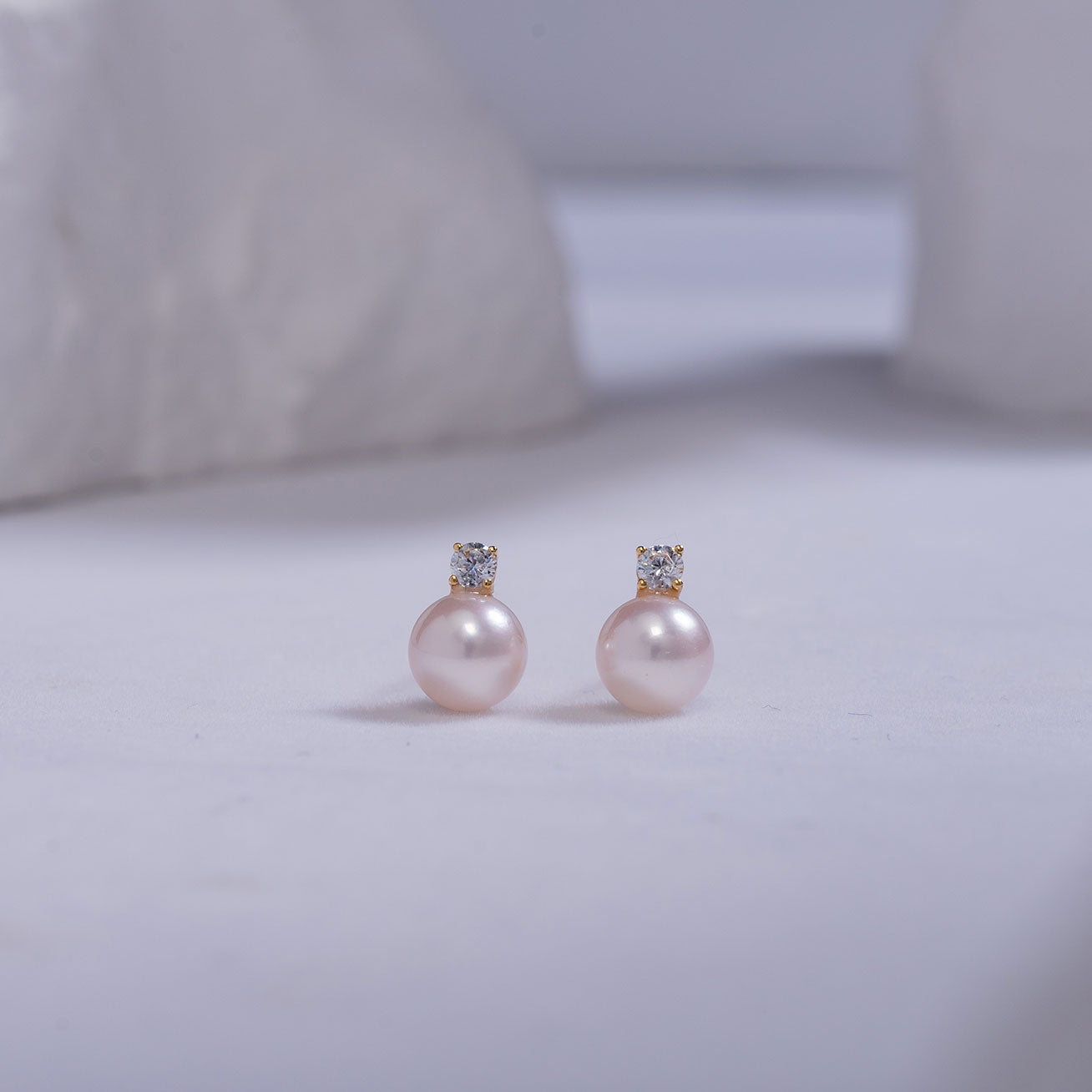 18K Gold Hanadama Akoya Pearl Earrings - AAA Quality Cultured Pearls for Women | Perfect for Weddings, Anniversaries & Special Occasions