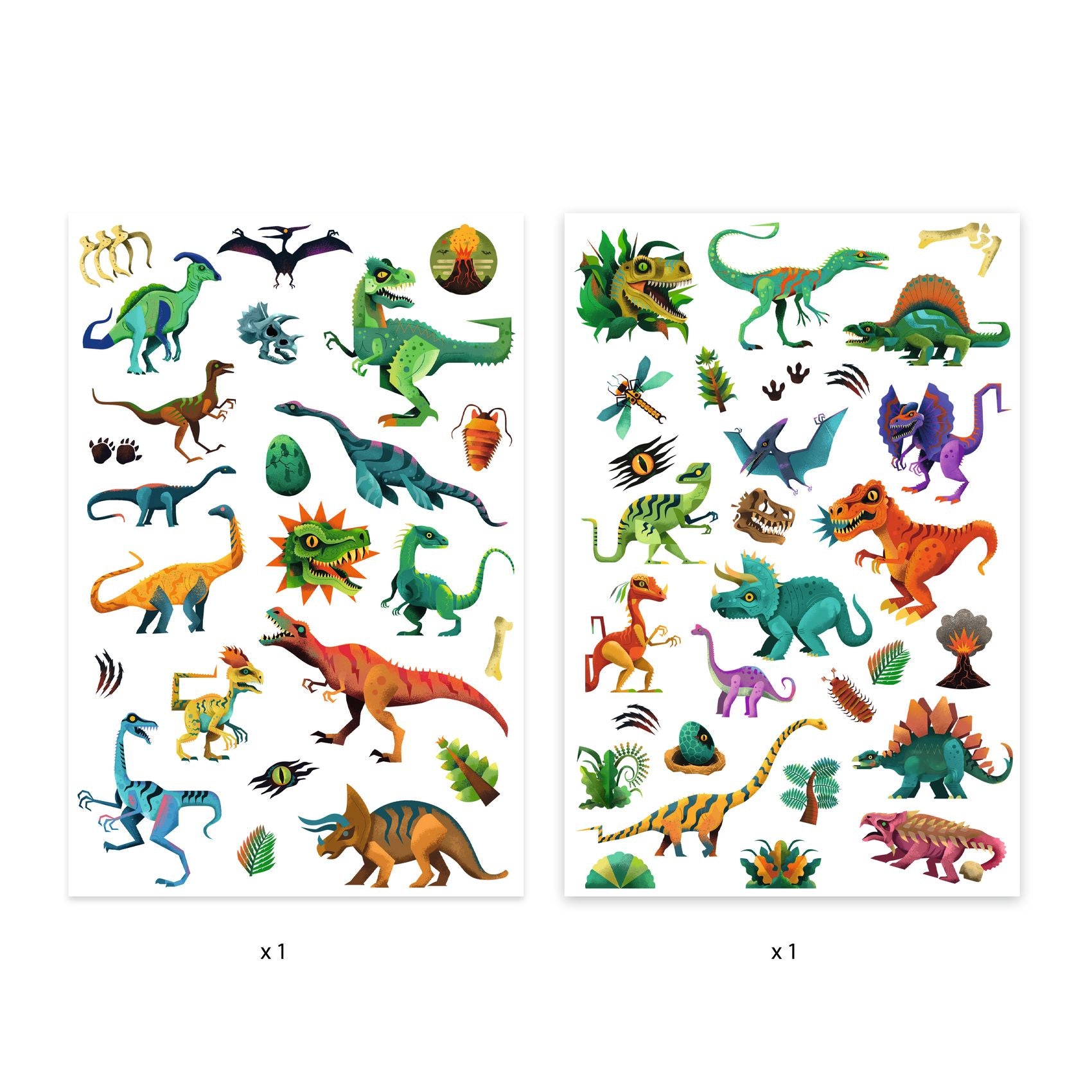 Dinosaur Temporary Tattoos for Kids - Waterproof Fake Tattoos Stickers - Fun Dino Party Favors & Costume Accessories - Perfect for Birthday Parties, Halloween & Dress Up Play