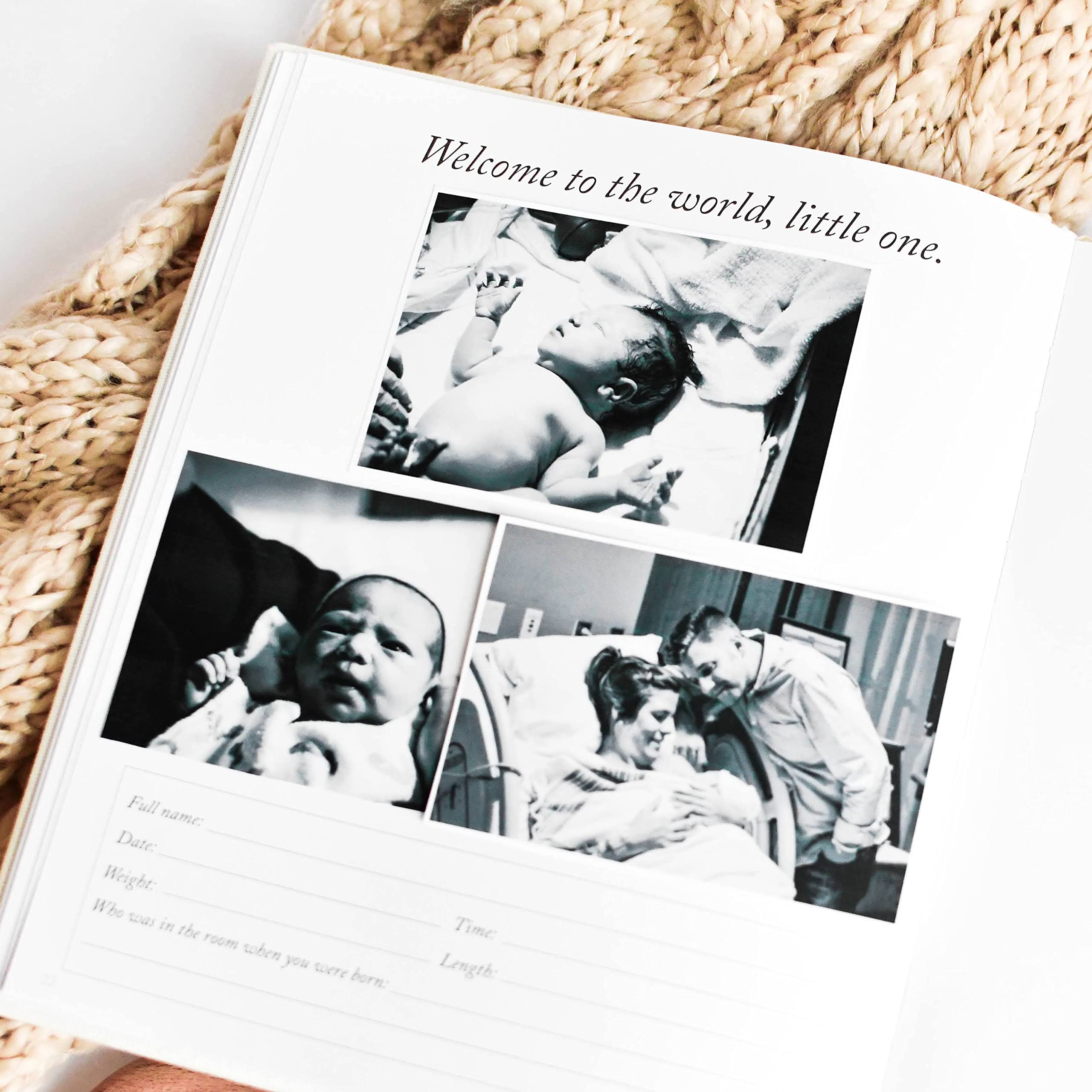 Baby Memory Book - First Year Keepsake Journal to Record Milestones, Photos & Memories | Pregnancy & Newborn Gift | Dusty Rose 112 Pages | Perfect for Baby Showers, Christenings & First Birthday Gifts