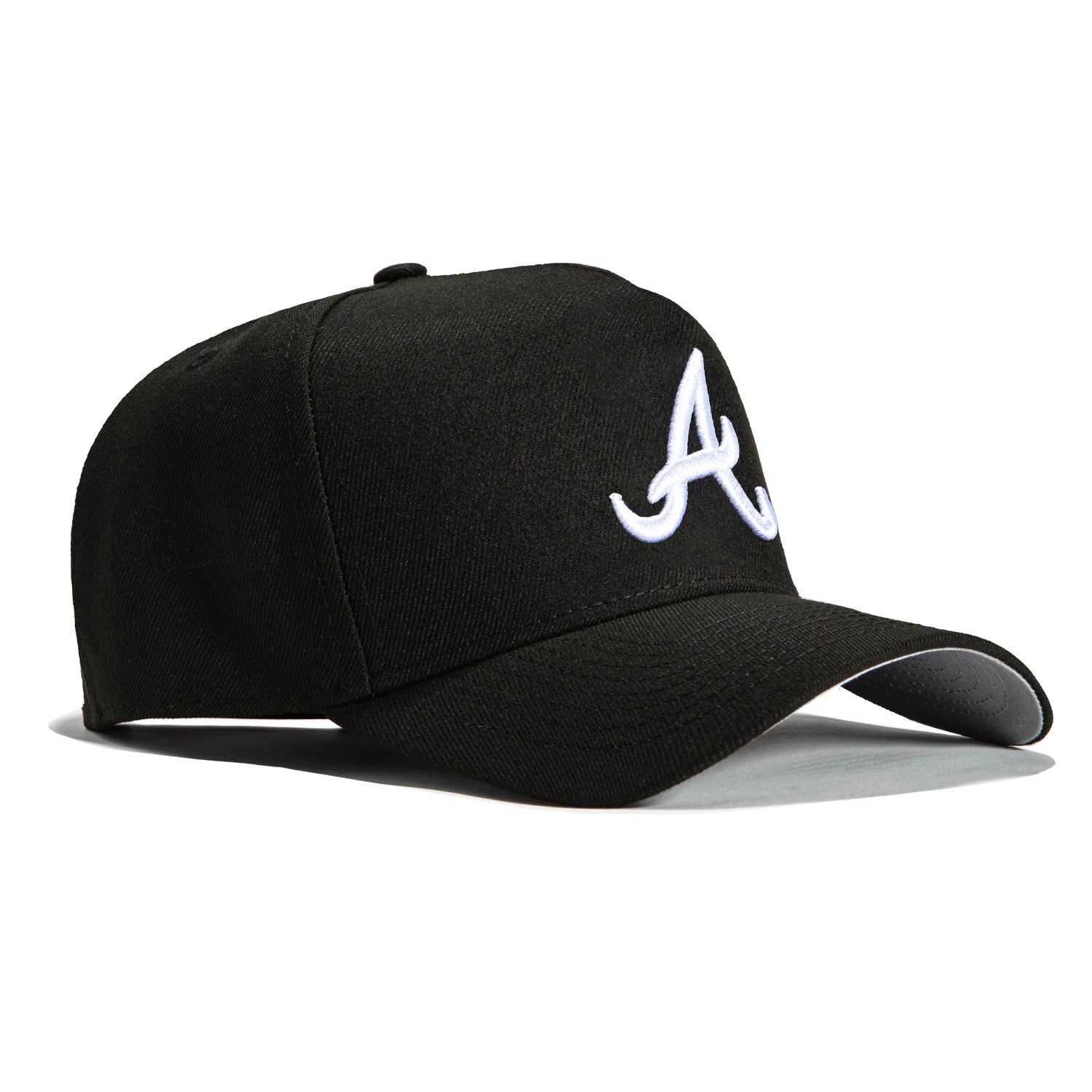 New Era 9Forty A-Frame Atlanta Braves Snapback Hat - Black & White Adjustable Baseball Cap for Men & Women | Game Day, Casual Wear, Sports Fan Gift