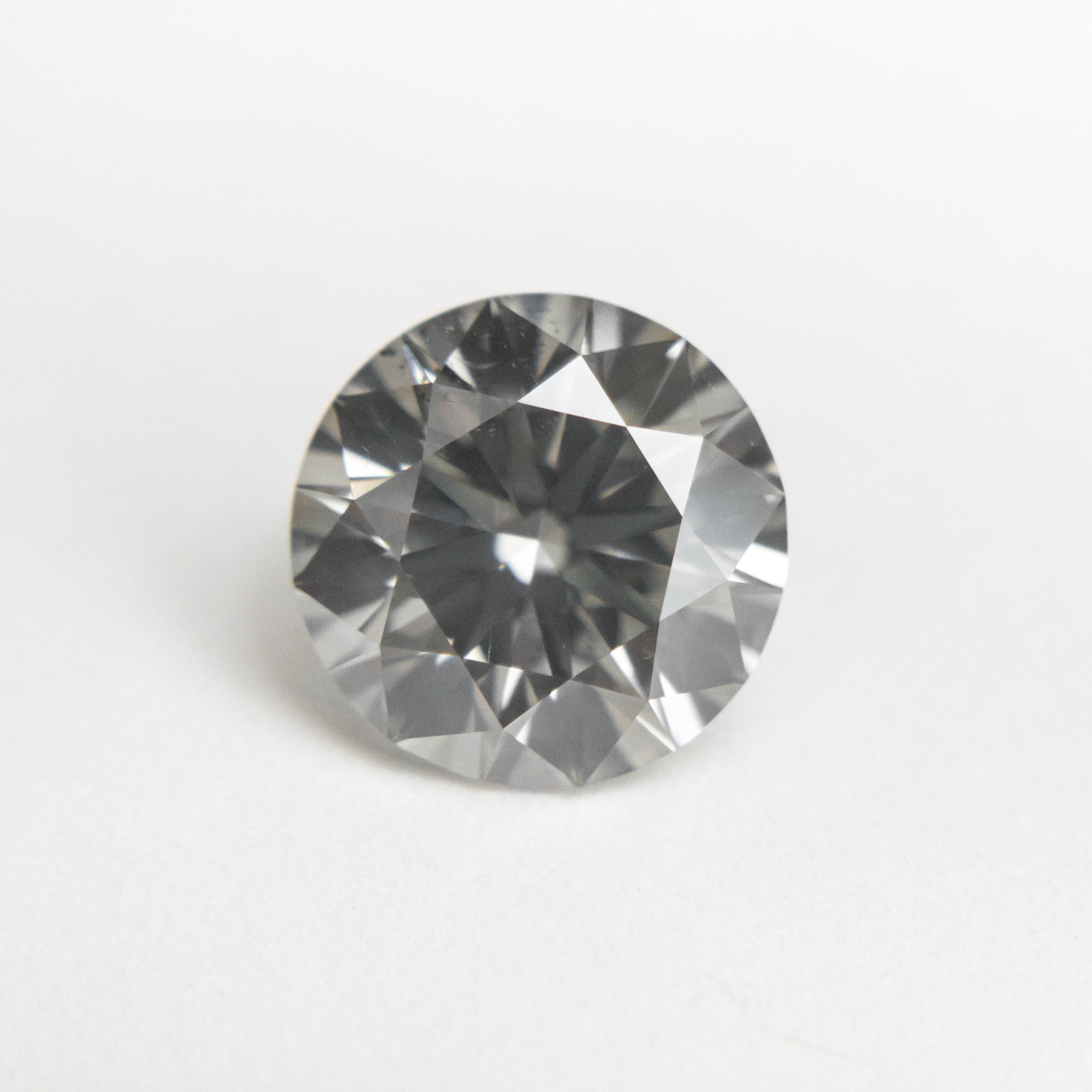 2.19ct GIA Certified Fancy Grey Round Brilliant Diamond - 8.32x8.25x5.13mm SI2 Clarity for Engagement Rings & Fine Jewelry