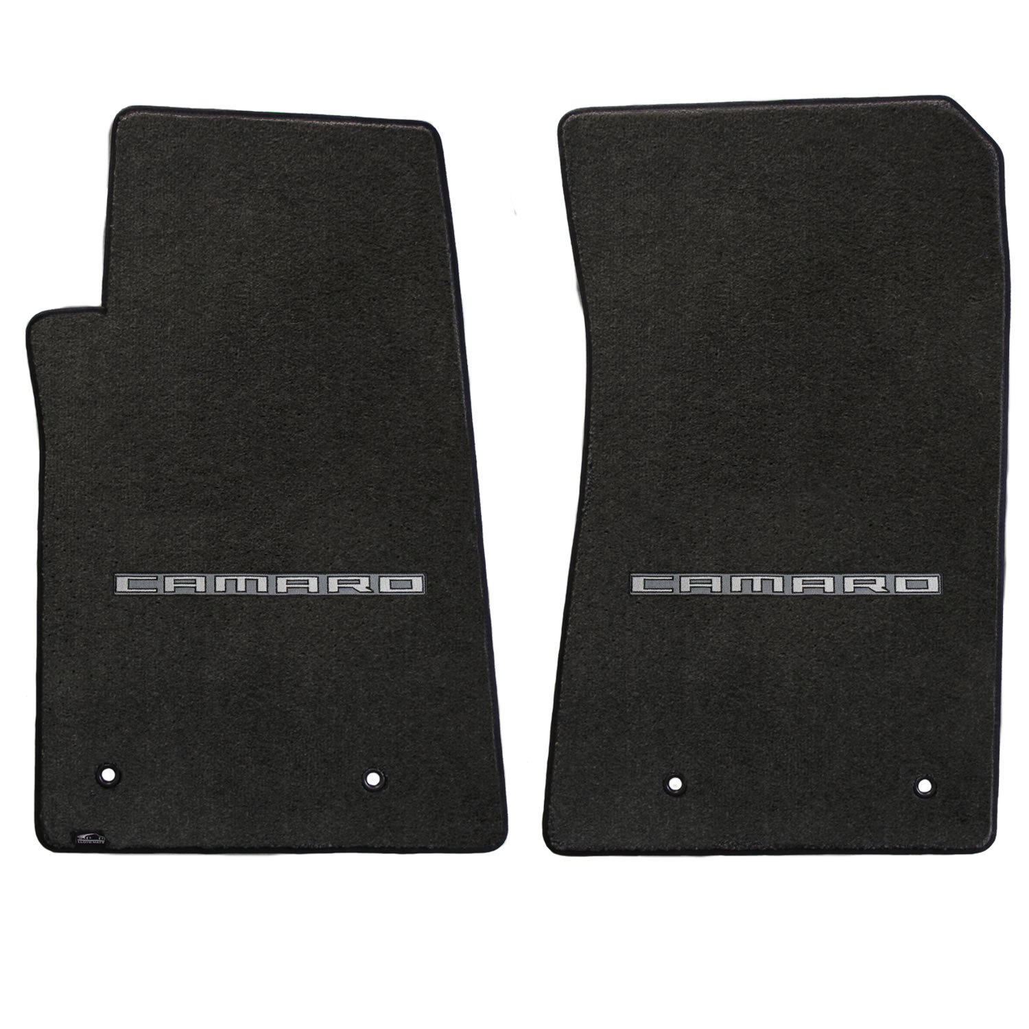 Velourtex 2-Piece Lloyd Mats Ebony Carpet Floor Mats with Camaro Logo - Premium Custom Fit for Chevy Camaro (2010-2023 Models) - Luxury Car Floor Protection & Style Upgrade for Daily Driving & Car Shows