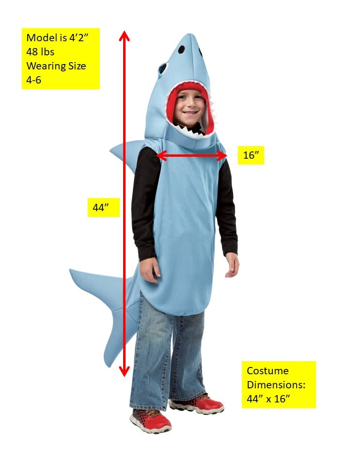 Rasta Imposta Sand Shark Halloween Costume for Kids - Size 4-6 | Perfect for Halloween Parties, Dress-Up & Underwater Themed Events