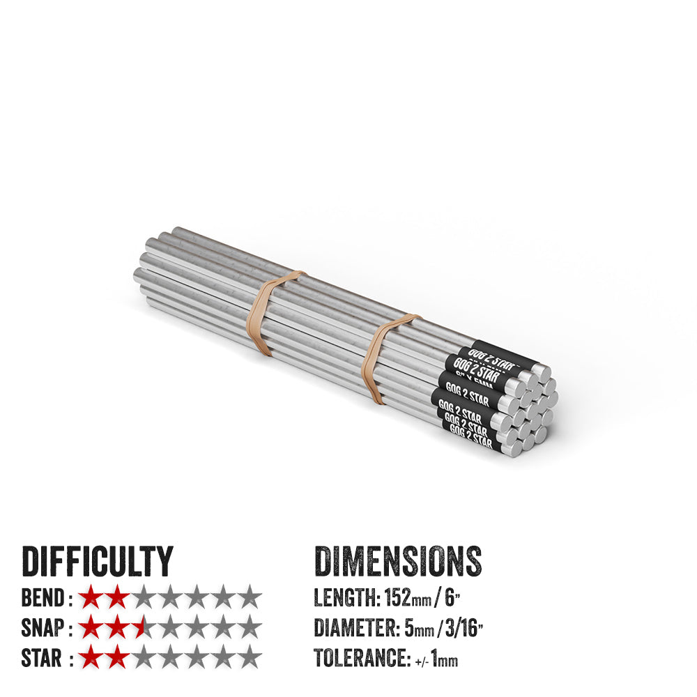GOG Short Steel Bars - 2 Star Difficulty Level - Perfect for DIY Projects, Metalworking, and Home Repairs