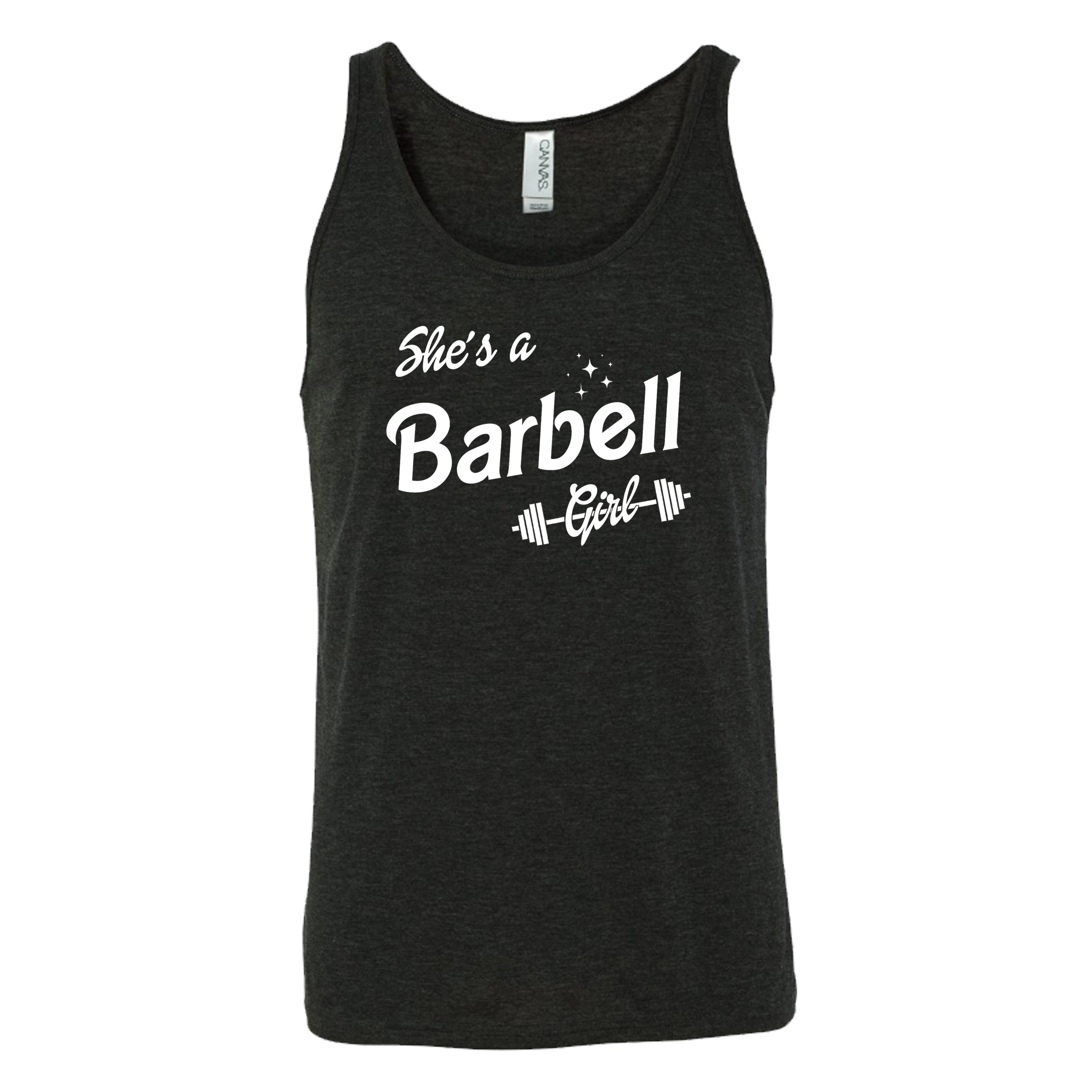 Unisex She's A Barbell Girl Workout T-Shirt - Gym, Weightlifting & Fitness Apparel for Women & Men