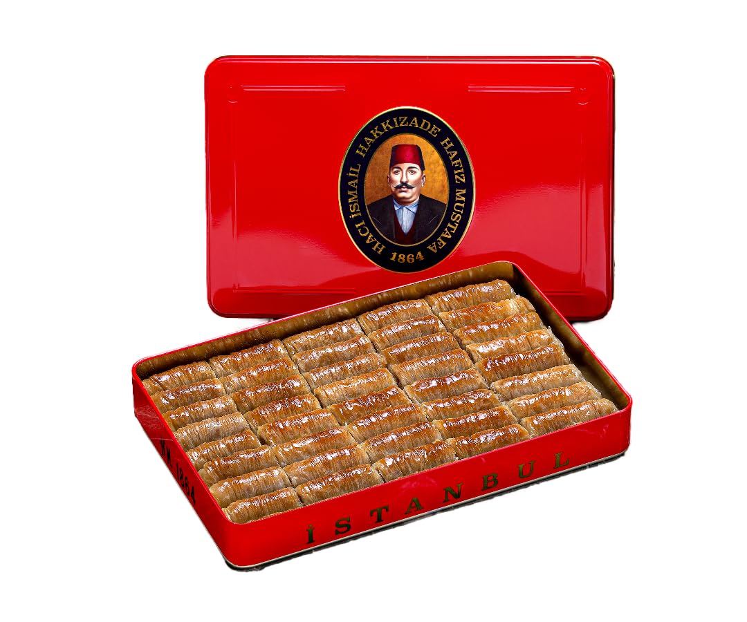 Hafiz Mustafa 1864 Istanbul Baklava Pastry Gift Box - Authentic Turkish Baklava Dessert with Fresh Phyllo Dough, Pistachios, Hazelnuts & Walnuts - Perfect for Birthdays, Christmas & Holiday Gifting | Enjoy as Sweet Treat, Party Dessert or Coffee Companion