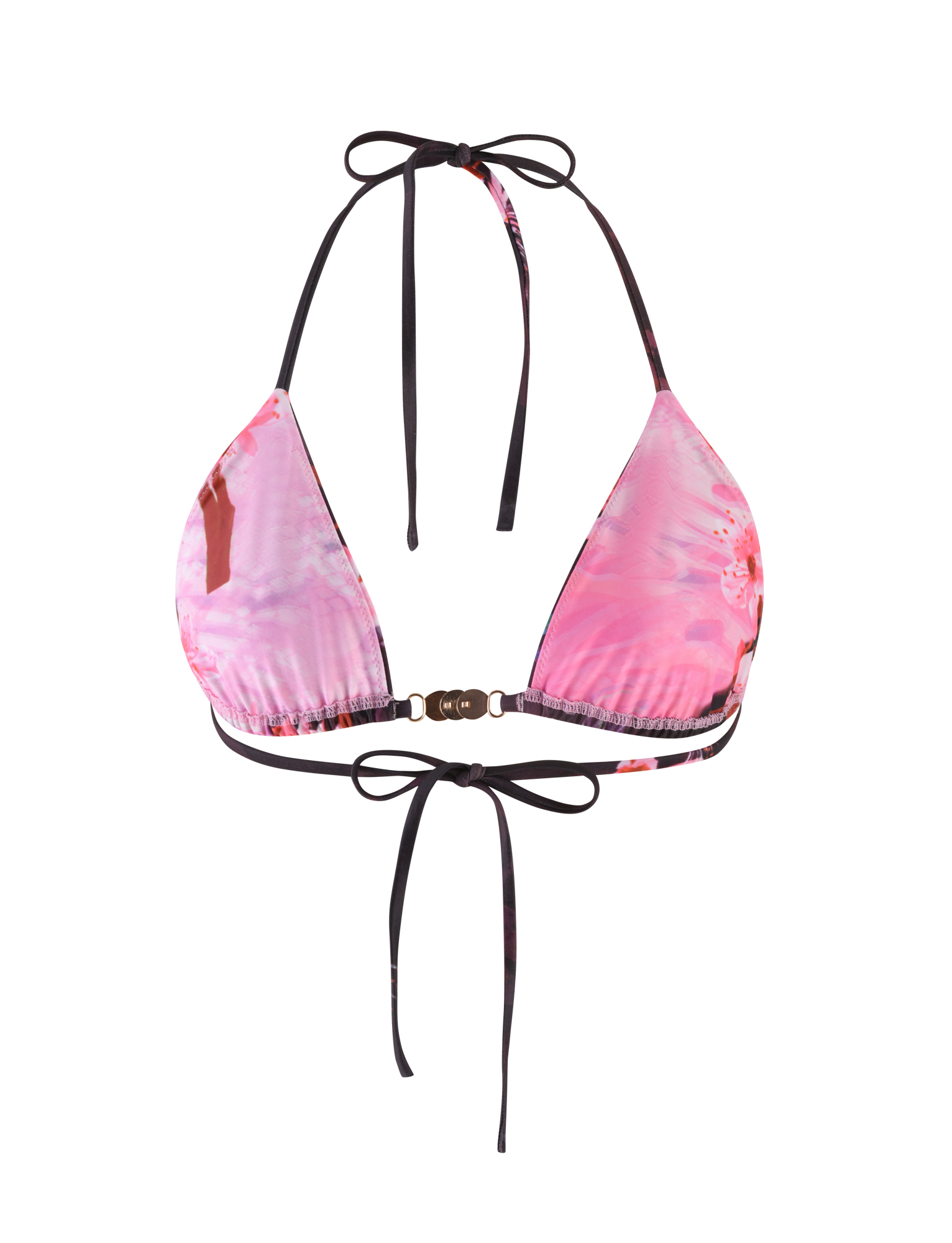JOVANNA Women's Bikini Top - Animal Print Floral Border Swimwear for Beach, Pool & Summer Vacation | Sexy Swim Top for Tropical Getaways