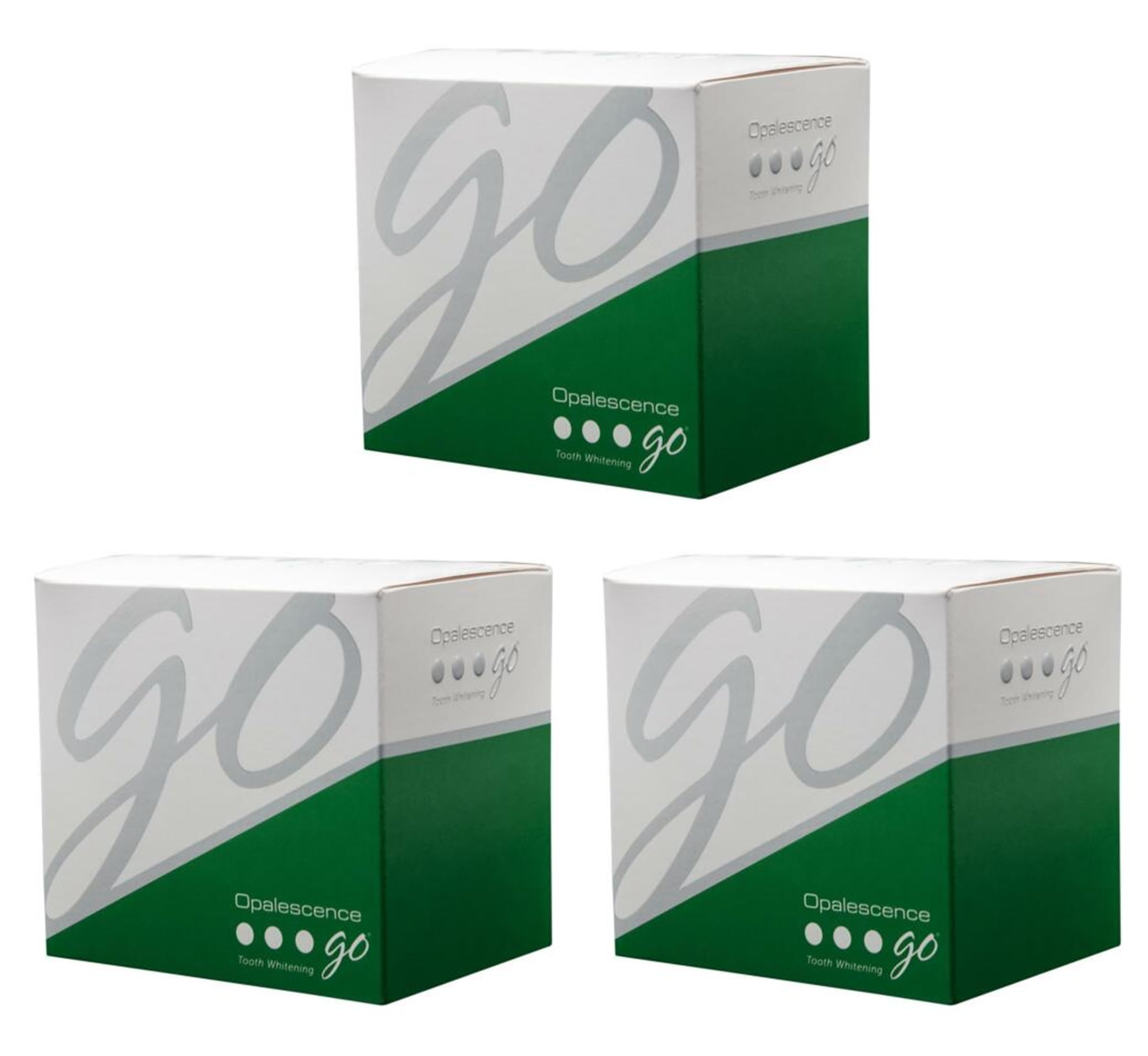 Opalescence Go Teeth Whitening Kit - 15% Hydrogen Peroxide Prefilled Trays (4 Treatments, 3 Packs) - Cool Mint Flavor for Sensitive Teeth - Professional Dental Whitening Solution by Ultradent - Perfect for Home Use, Travel & Special Occasions