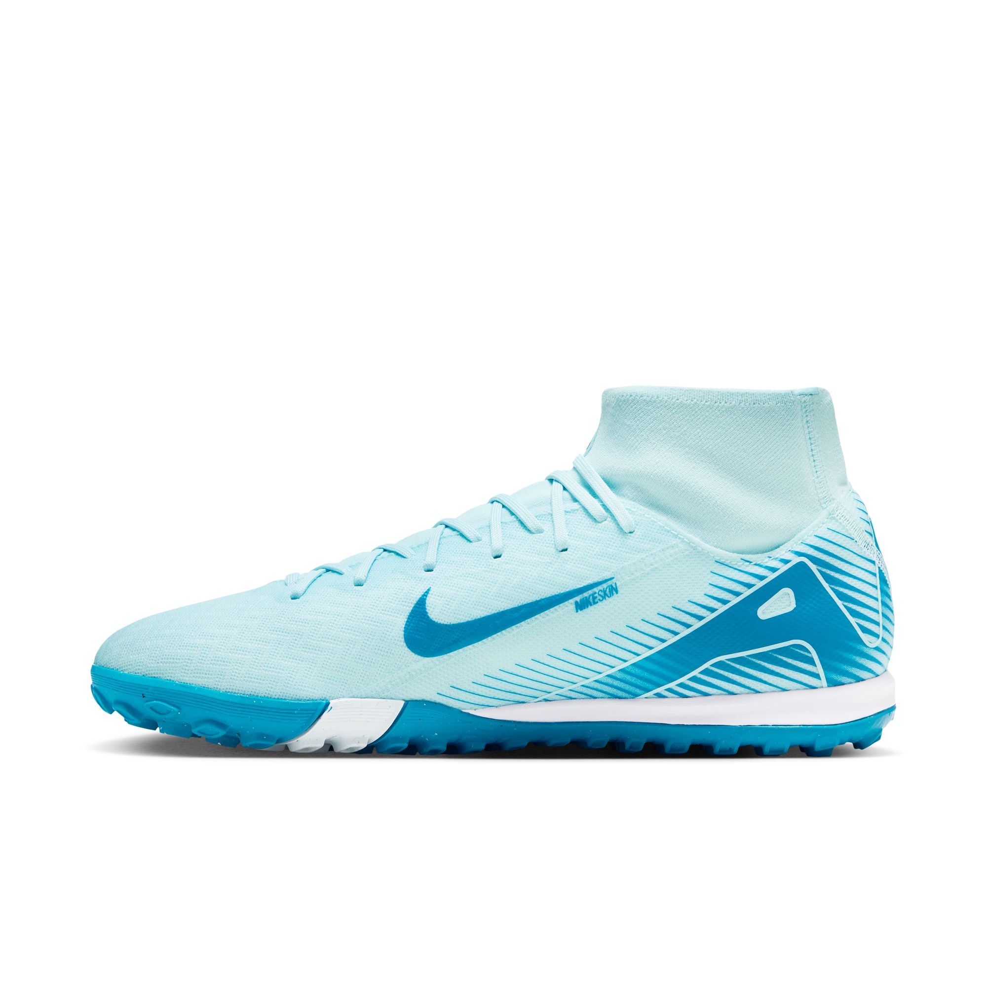 Nike Mercurial Superfly 10 Academy TF Turf Soccer Shoes for Men - Glacier Blue/Blue Orbit - Artificial Grass Football Cleats for Indoor & Outdoor Training Sessions