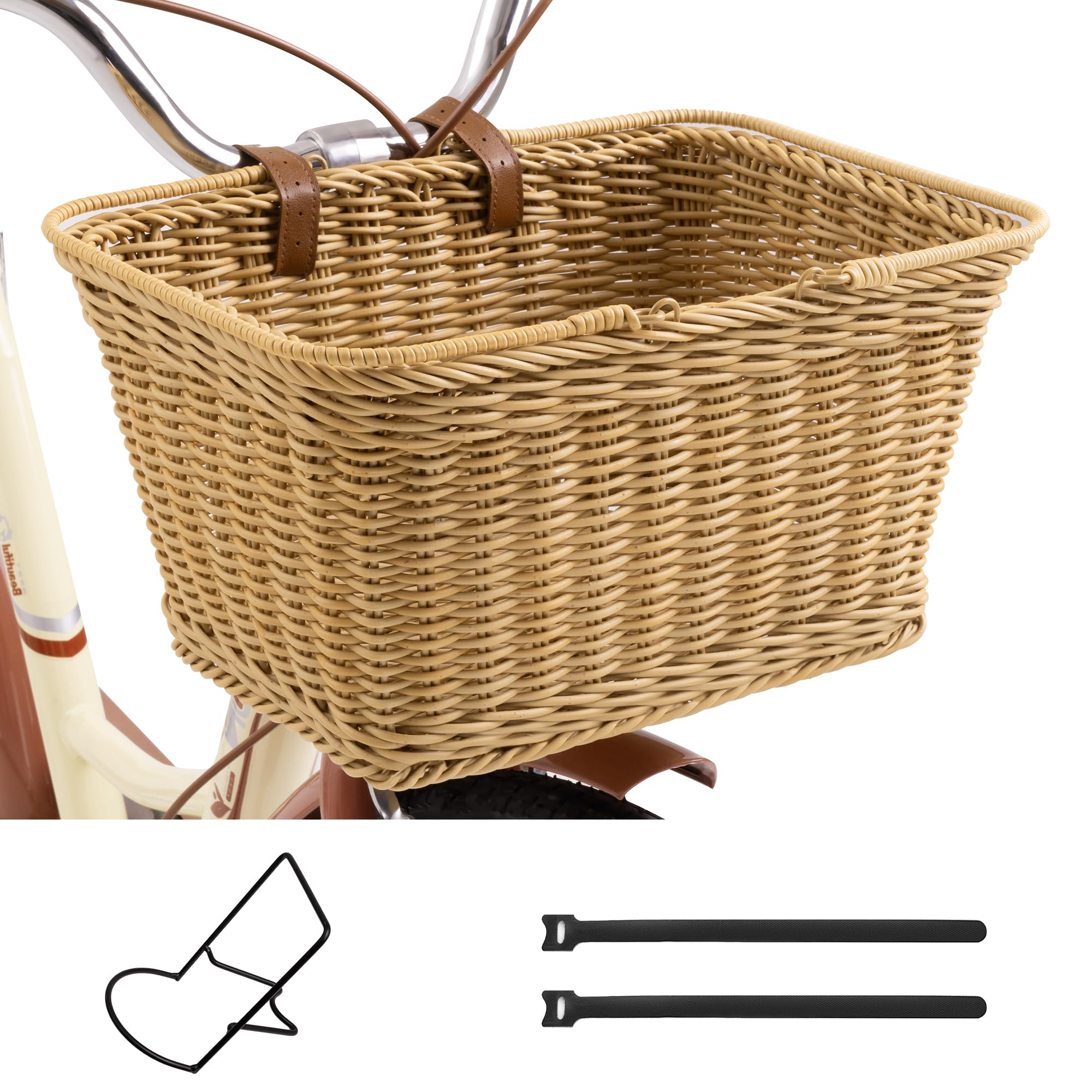 GRANNY SAYS Hand-Woven Wicker Bike Basket - Detachable Front Handlebar Bicycle Basket for Women & Men - Perfect for Groceries, Picnics & Farmers Market Rides