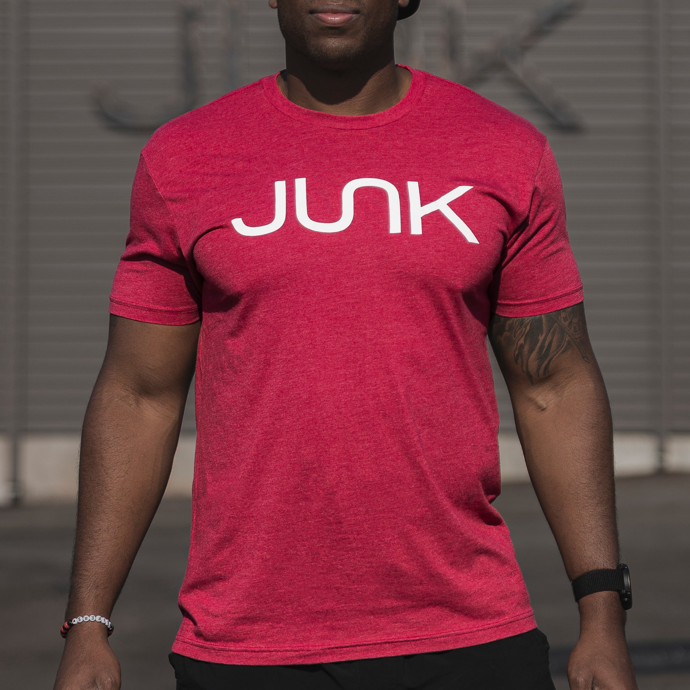 JUNK Tri Blend Heather T-Shirt for Men & Women - Soft Vintage Style Tee for Casual Wear, Gym, and Everyday Outfits