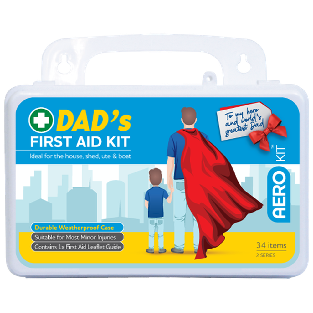 Waterproof First Aid Kit for Dad - Compact 13x21x7.5cm Emergency Medical Supplies - Perfect for Car, Camping, Hiking & Home Safety