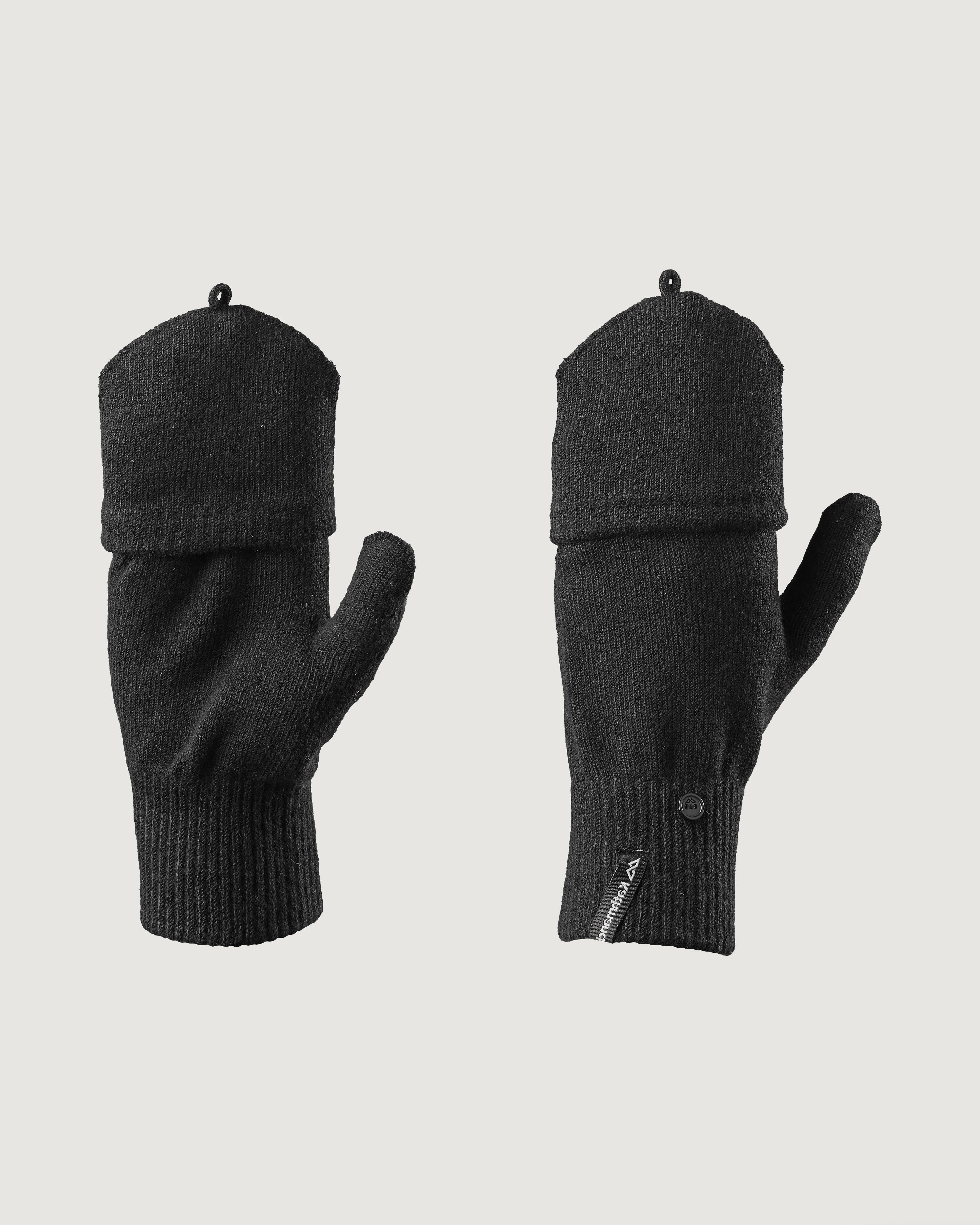 FlipTop Gloves - Black Winter Gloves for Men & Women - Touchscreen Compatible, Warm & Durable for Outdoor Activities, Driving, Skiing & Snowboarding